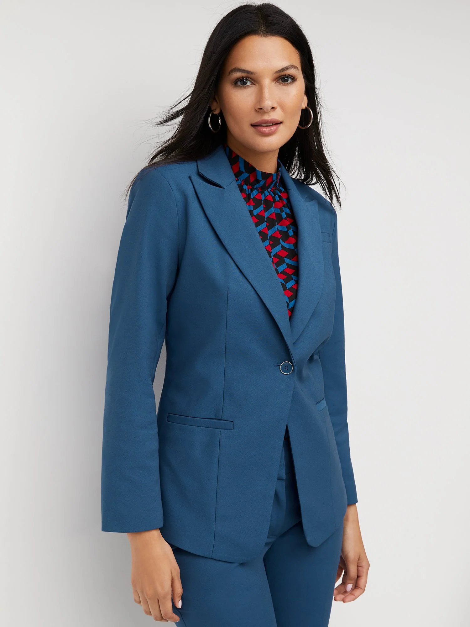 Single-Button Cutaway Blazer - All Season Stretch - Image 4