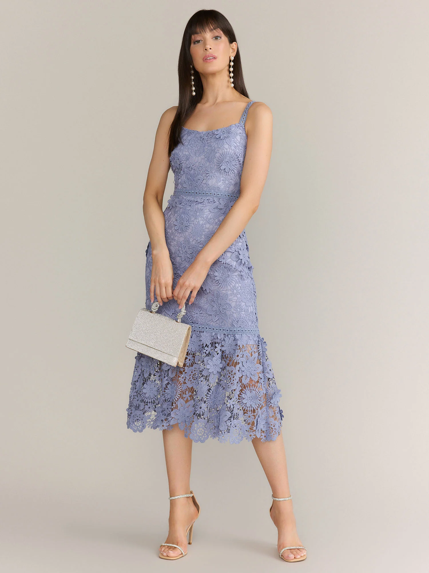 Just Me Sleeveless 3D Floral Dress - Brands We Love