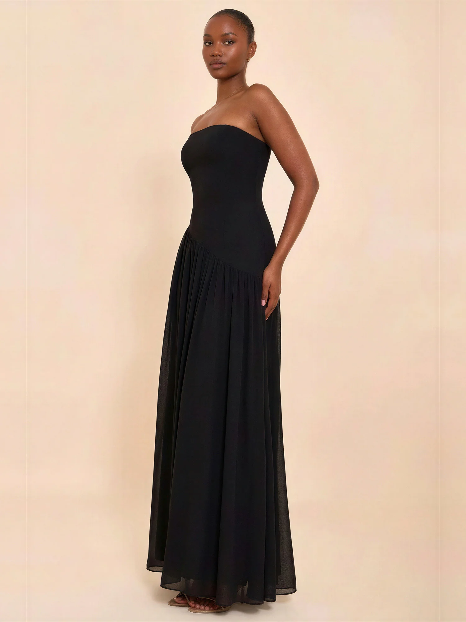 Sleeveless Colorblock Gown - Image 3