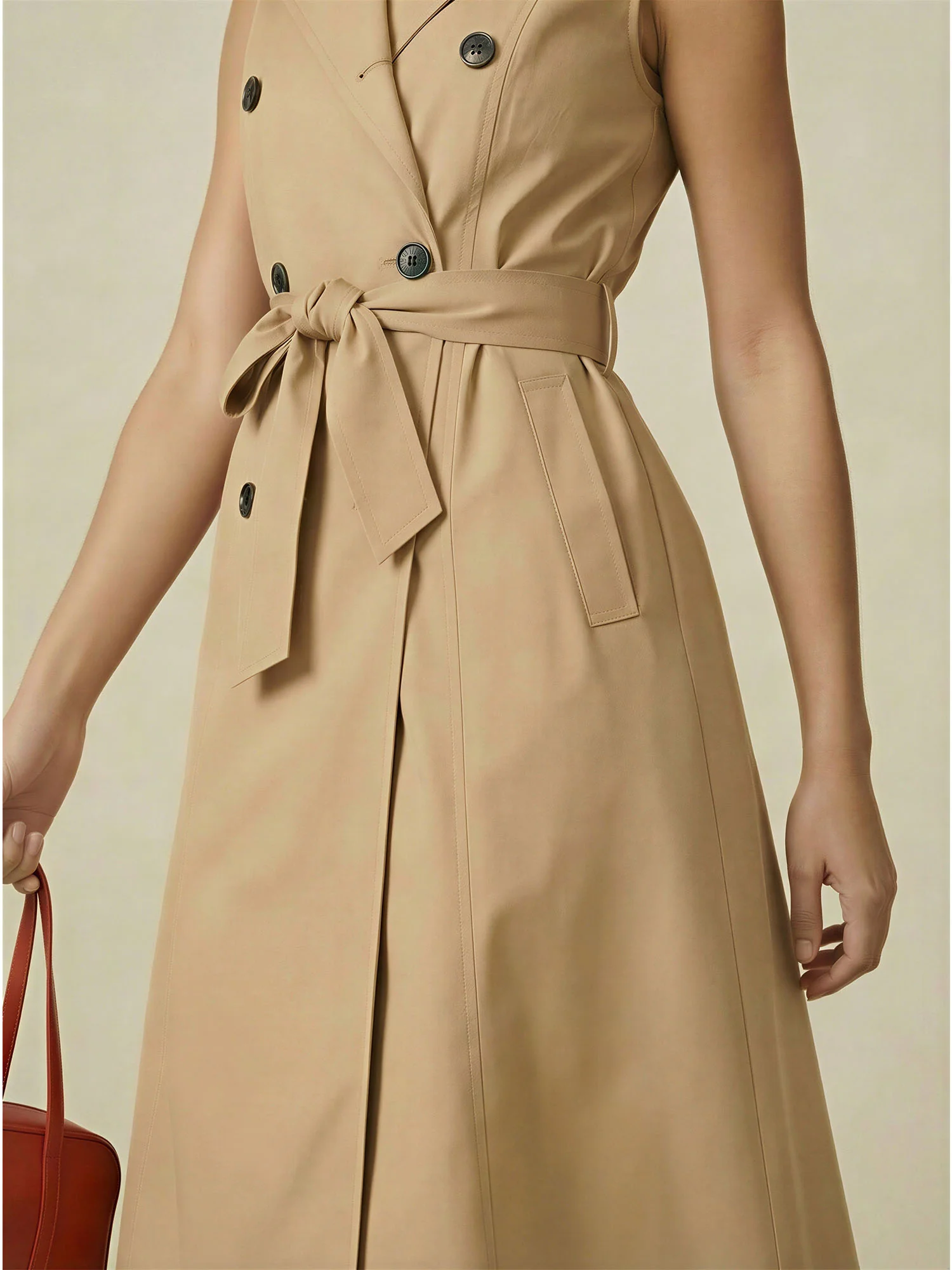 Double Breasted Blazer Fit And Flare Midi Dress - Image 3