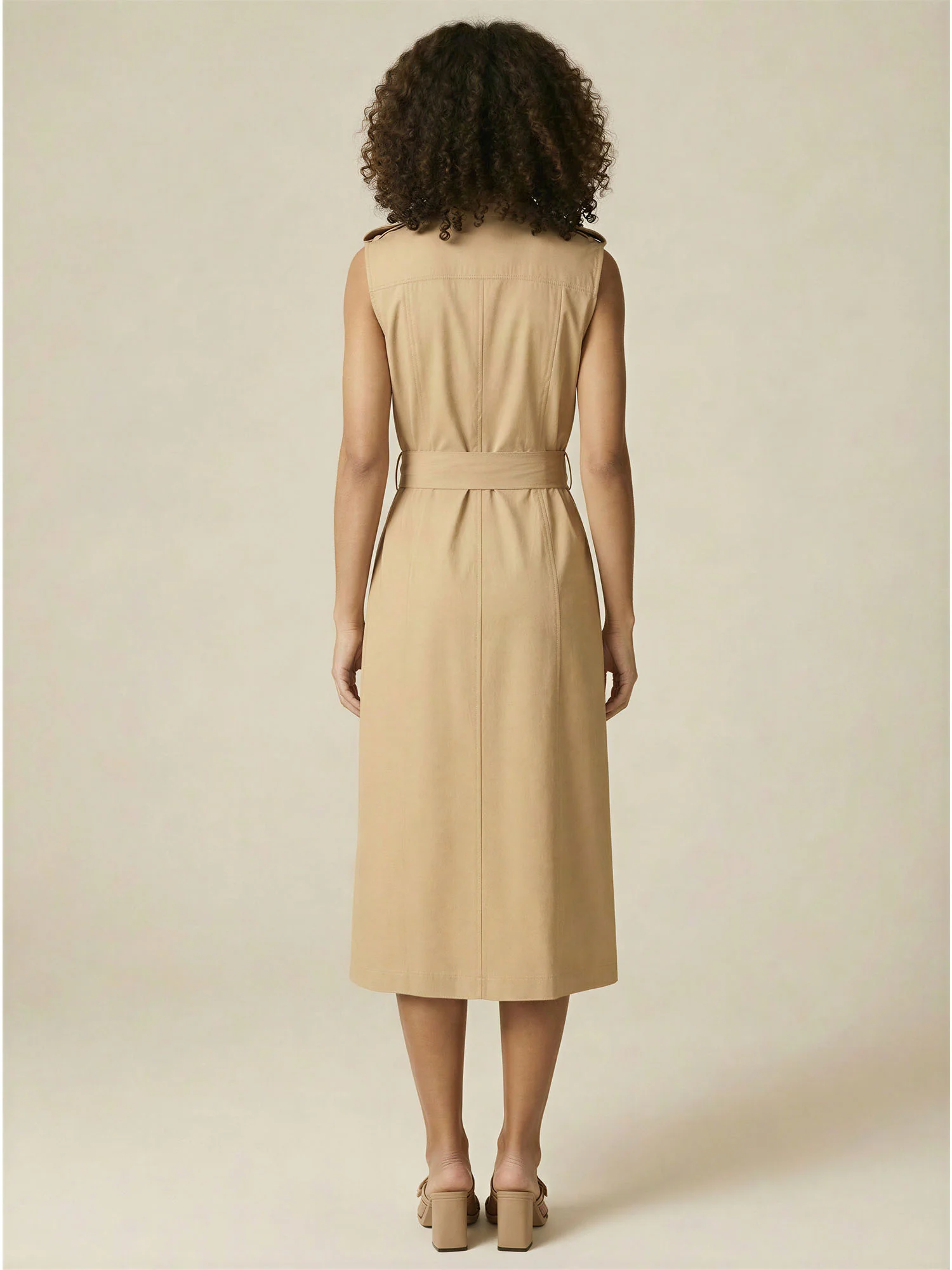 Double Breasted Blazer Fit And Flare Midi Dress - Image 4