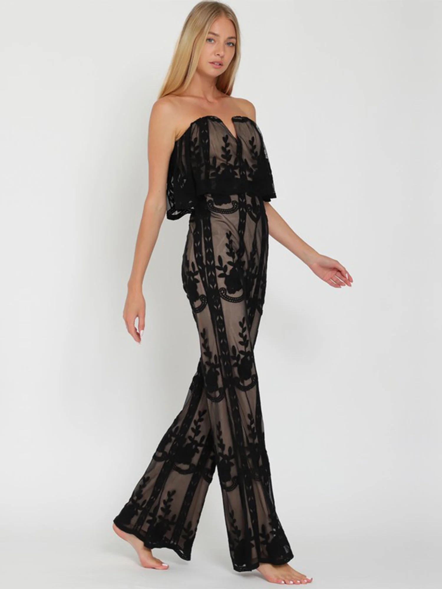 Aakaa Strapless Lace Jumpsuit - Brands We Love - Image 4
