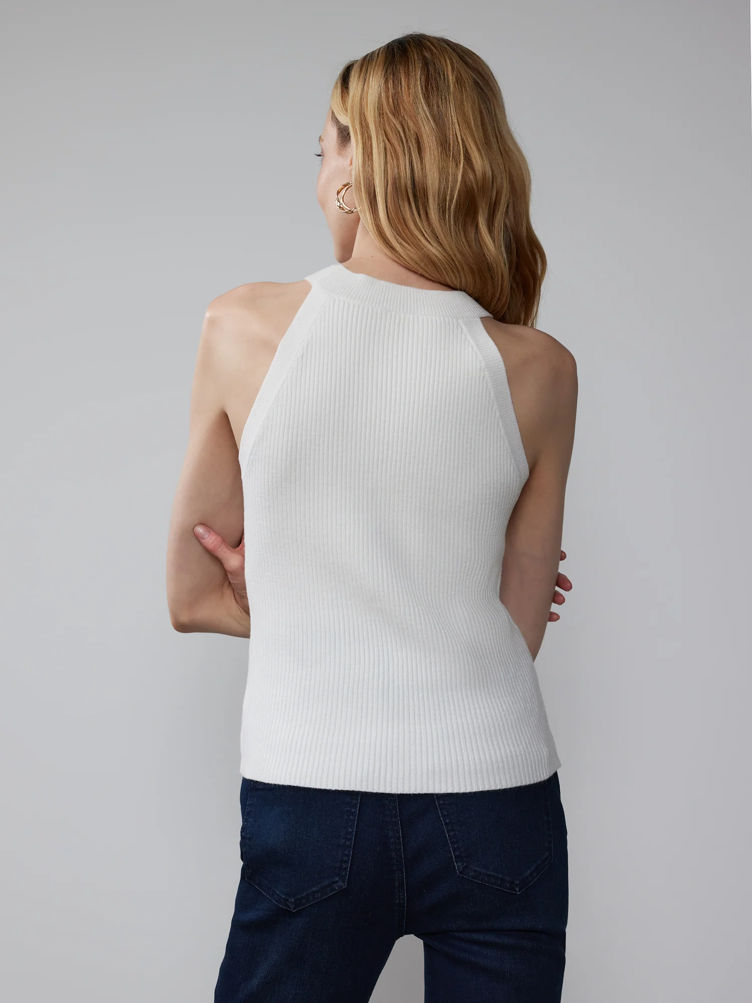 Sleeveless Racer Sweater Tank - Image 8