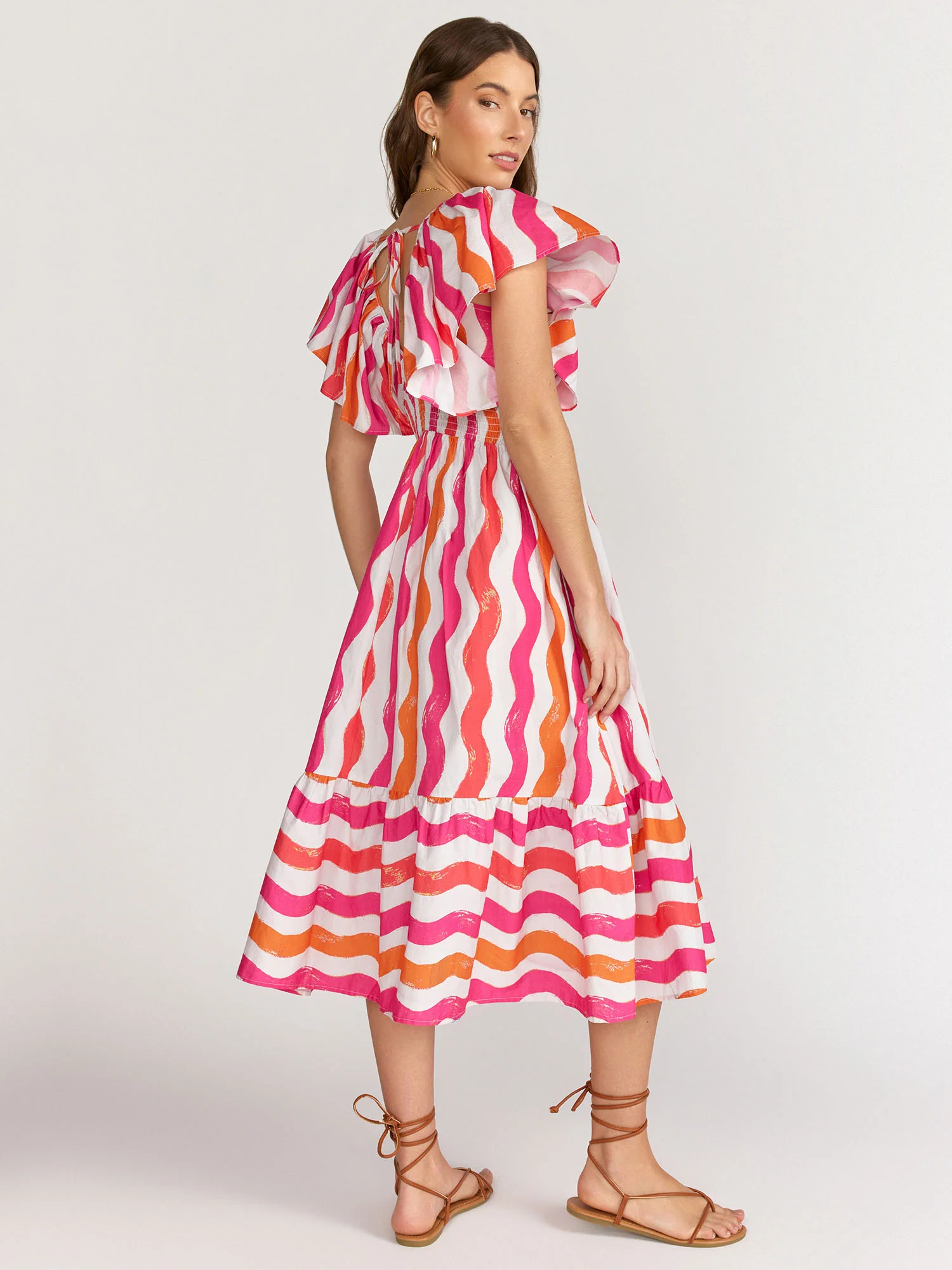 Flying Tomato Ruffle Sleeve Striped Dress - Brands We Love - Image 4