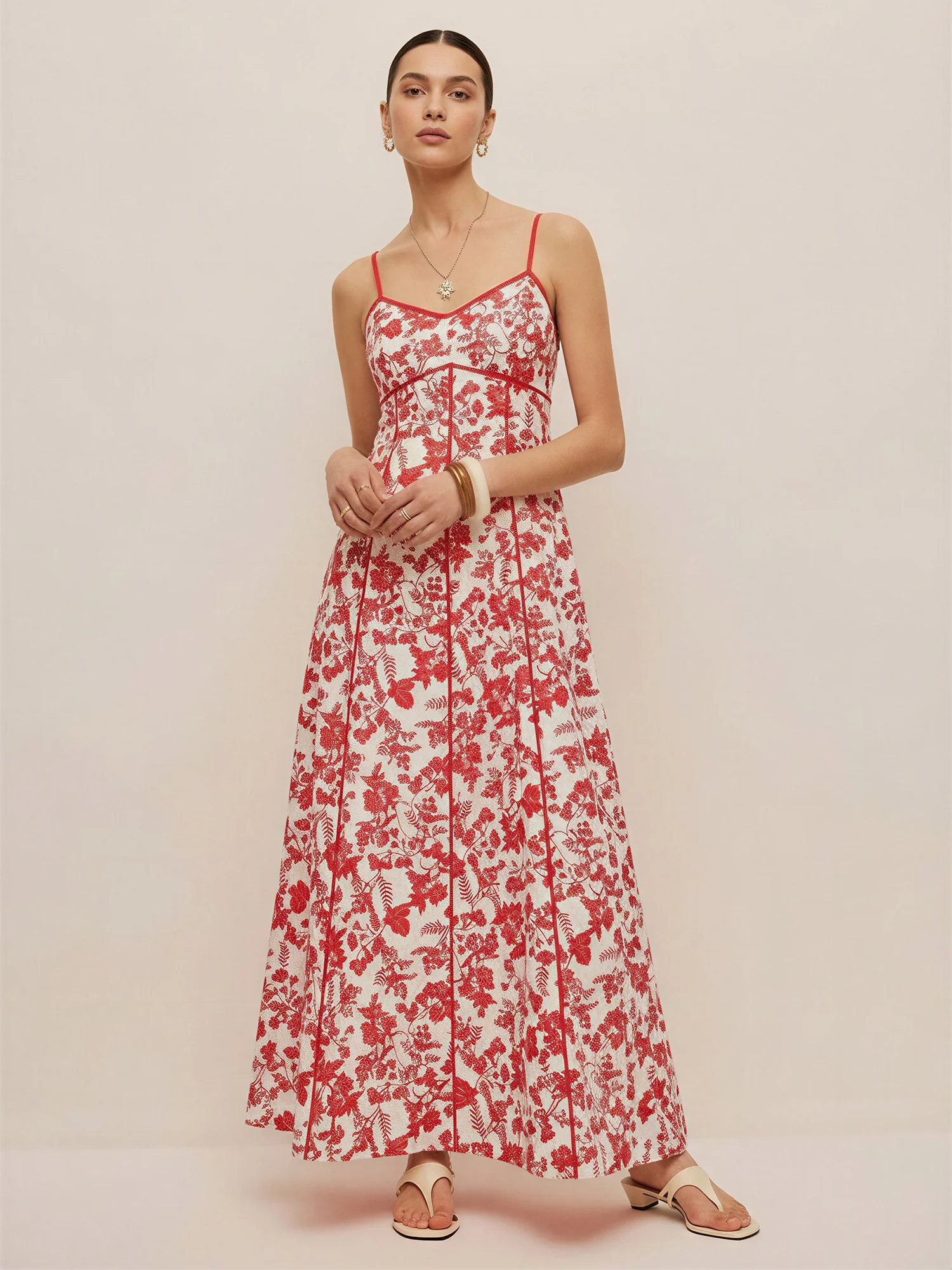 Scarlet Bloom Floral Maxi Dress