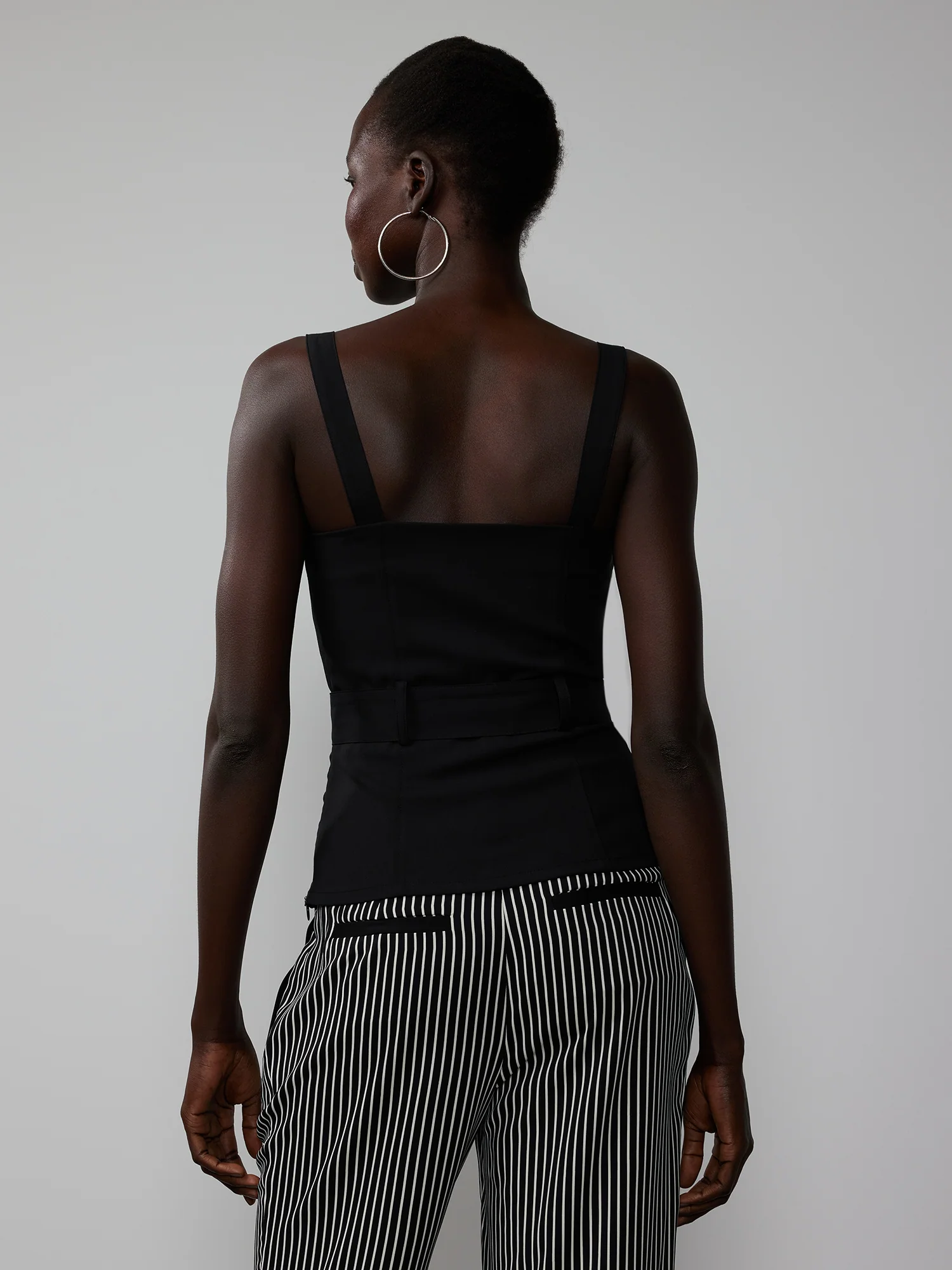 Square Neck Belted Tank Top - Image 3