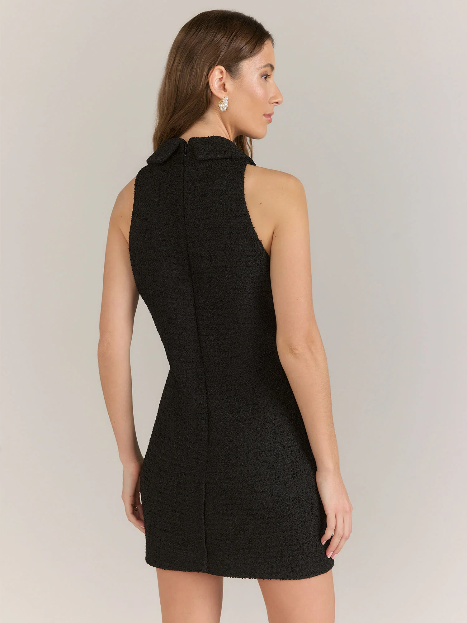 Endless Rose Sleeveless Tweed Halter Mini Dress - Brands We Love - Image 3
