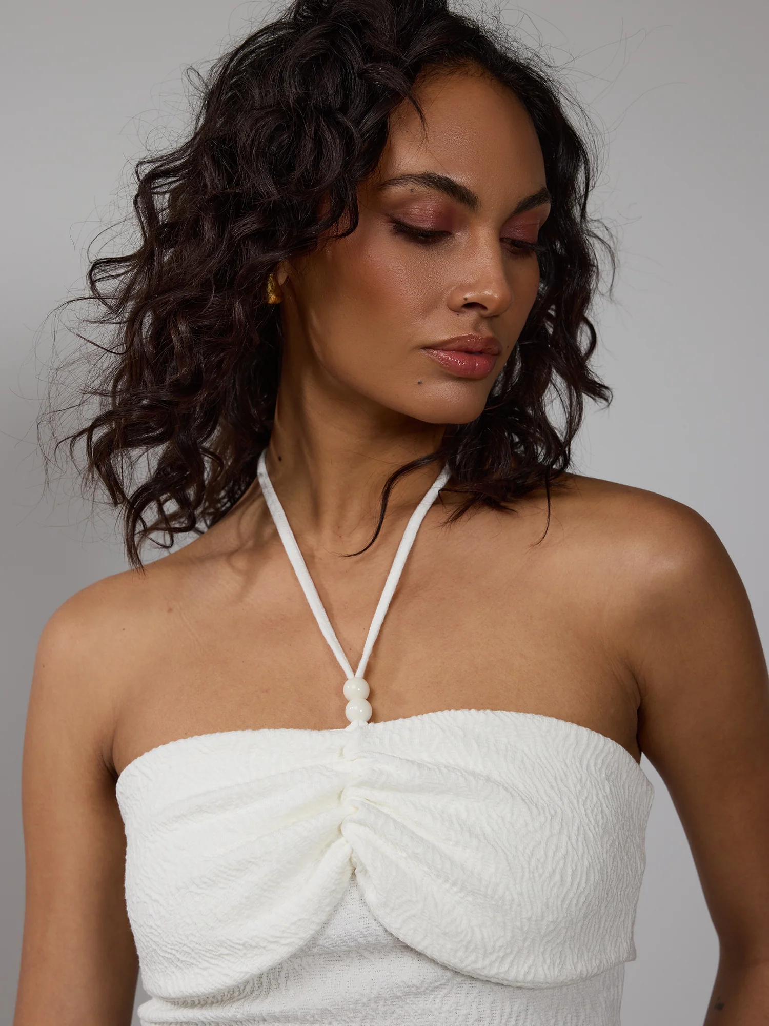 Textured Knit Halter Neck Top - Image 4