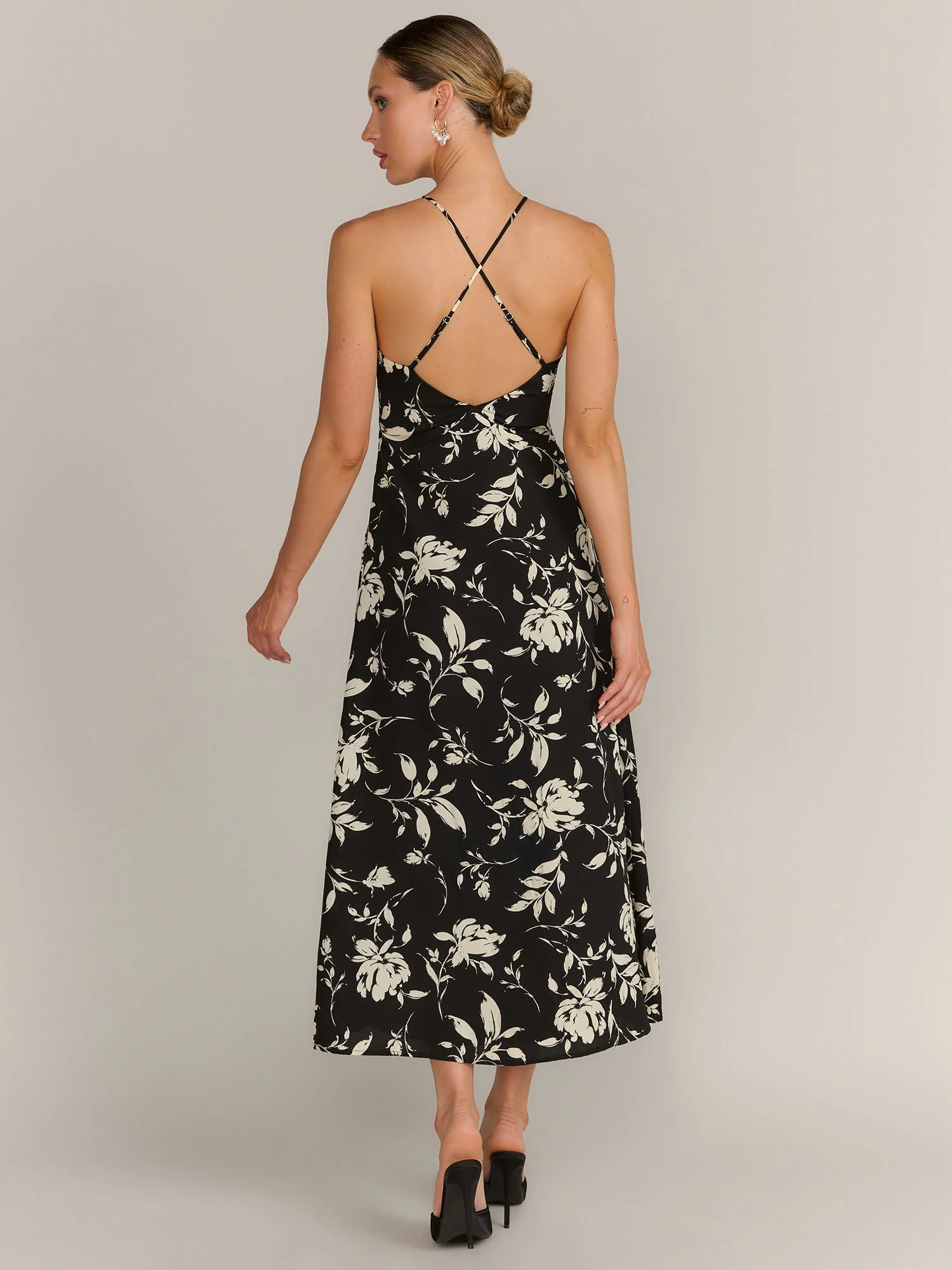 Fore Collection Plunge V-Neck Rosette Maxi Dress - Brands We Love - Image 3