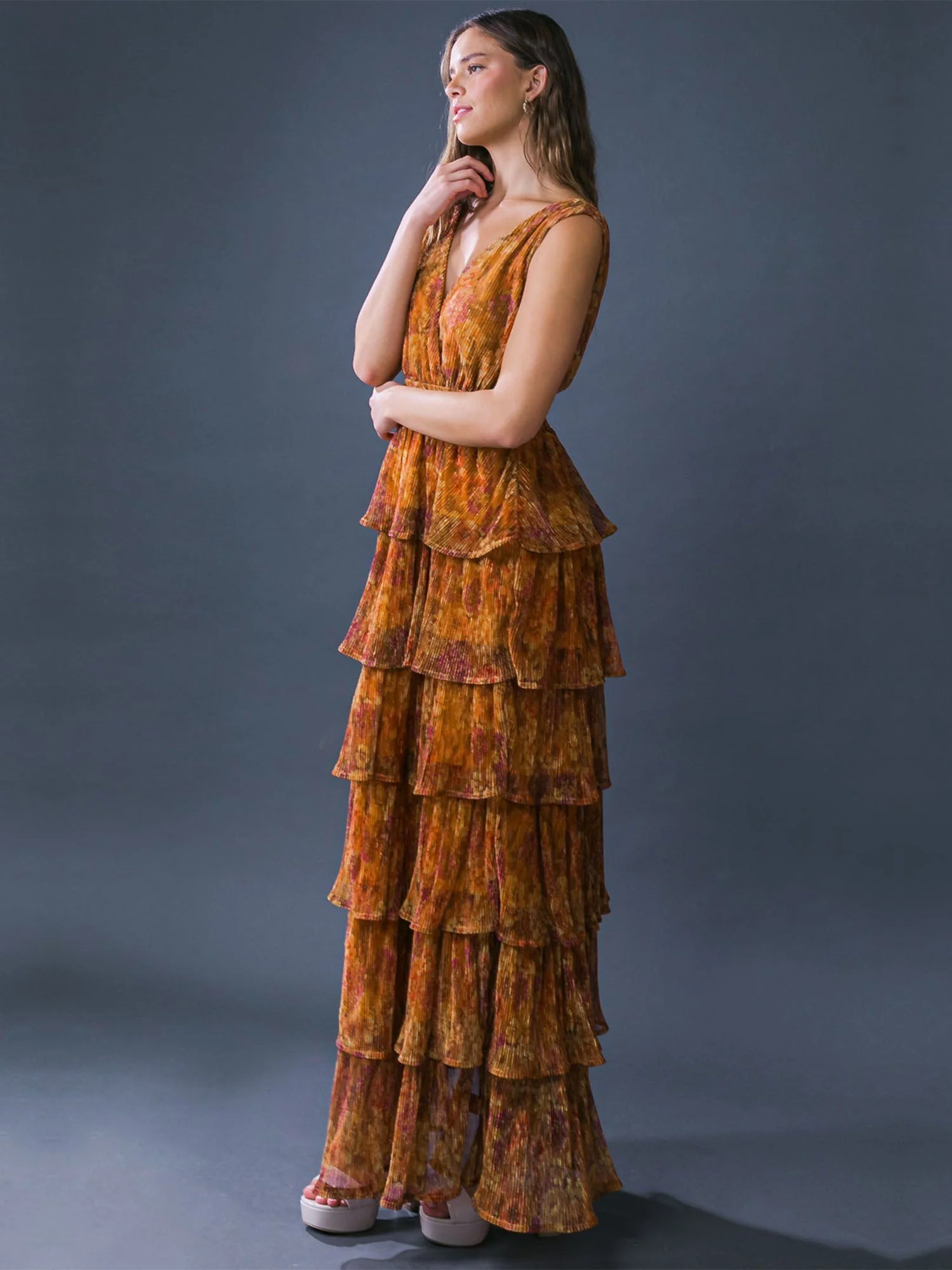 Flying Tomato Sleeveless Tiered Floral Maxi Dress - Brands We Love - Image 3