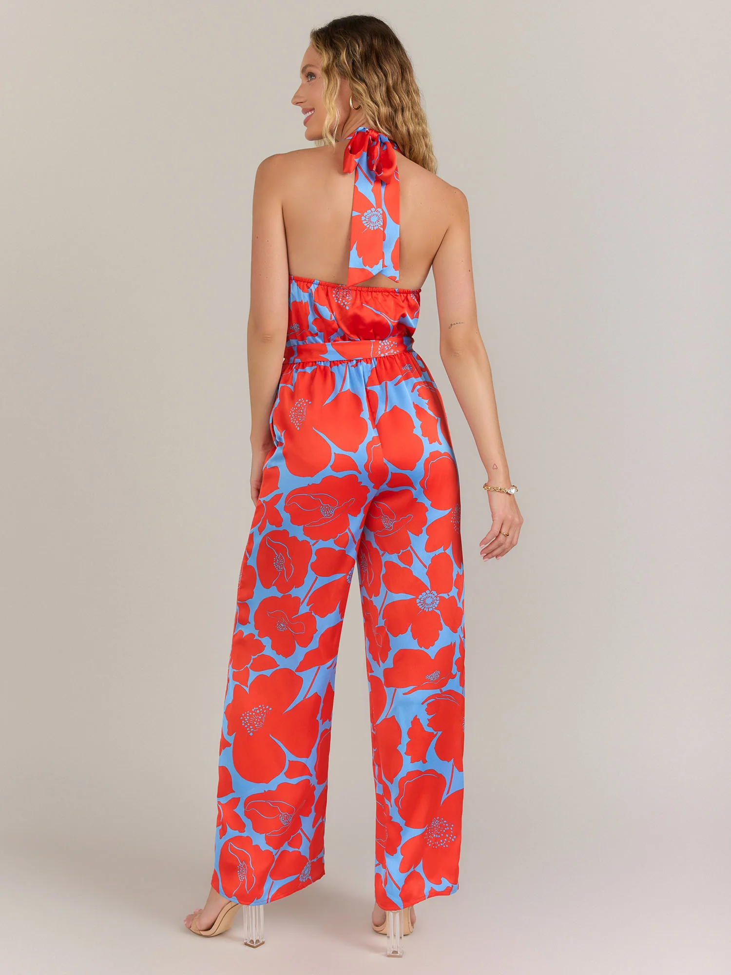 Sugarlips Self-Tie Halter Neck Floral Jumpsuit - Brands We Love - Image 3