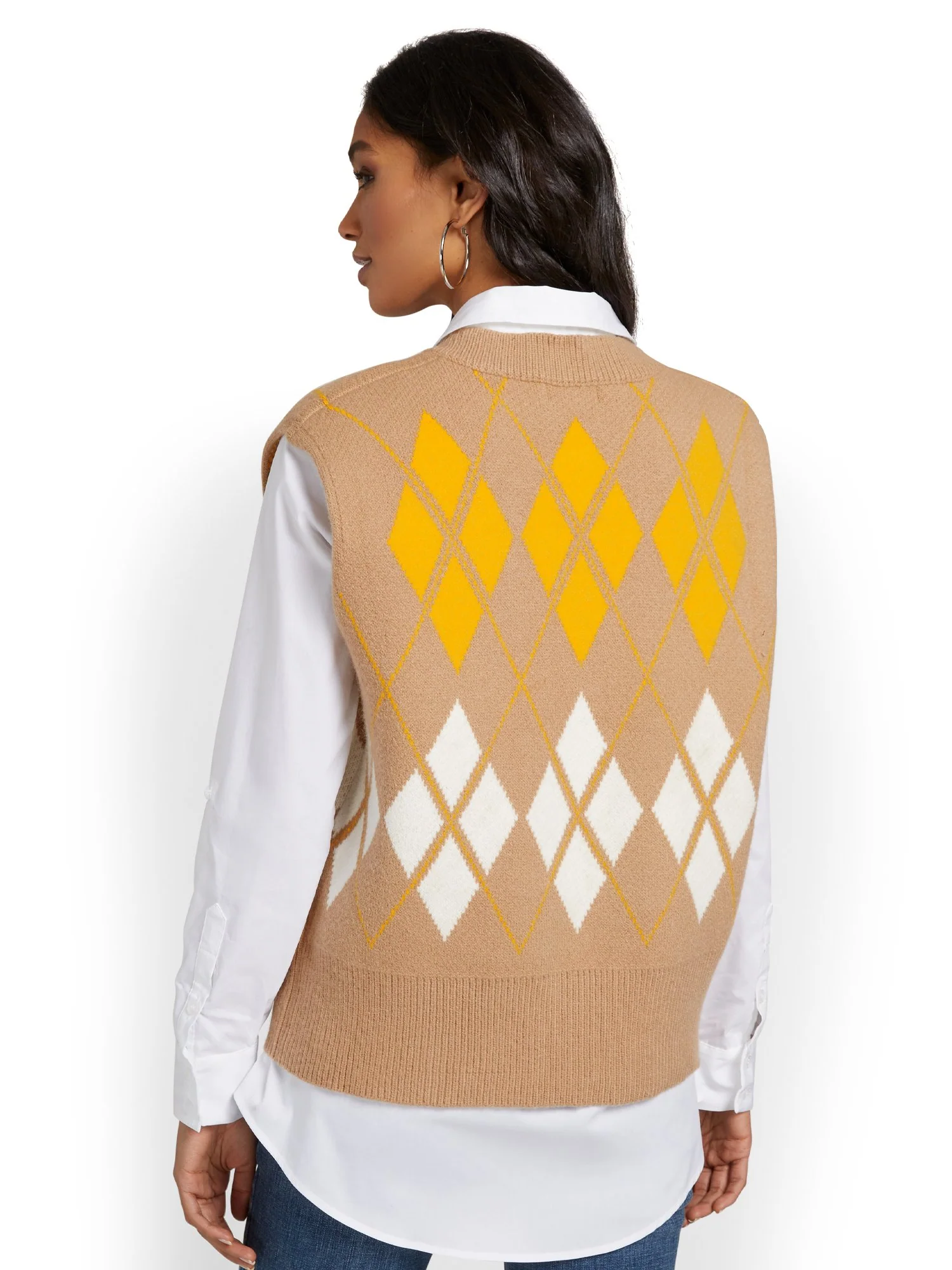 Mable Inc Sleeveless Argyle Sweater Vest - Brands We Love - Image 3