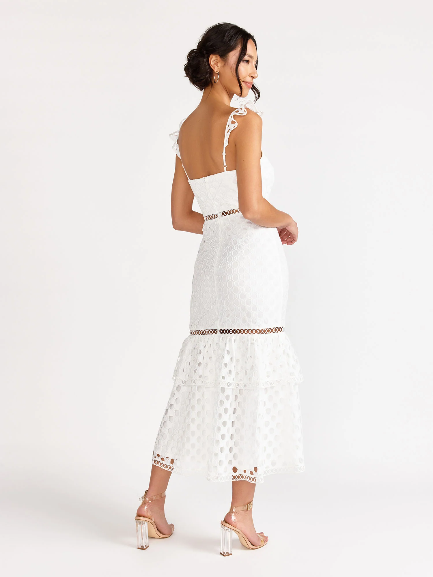 Just Me Sleeveless Crochet Lace Sheath Dress - Brands We Love - Image 4