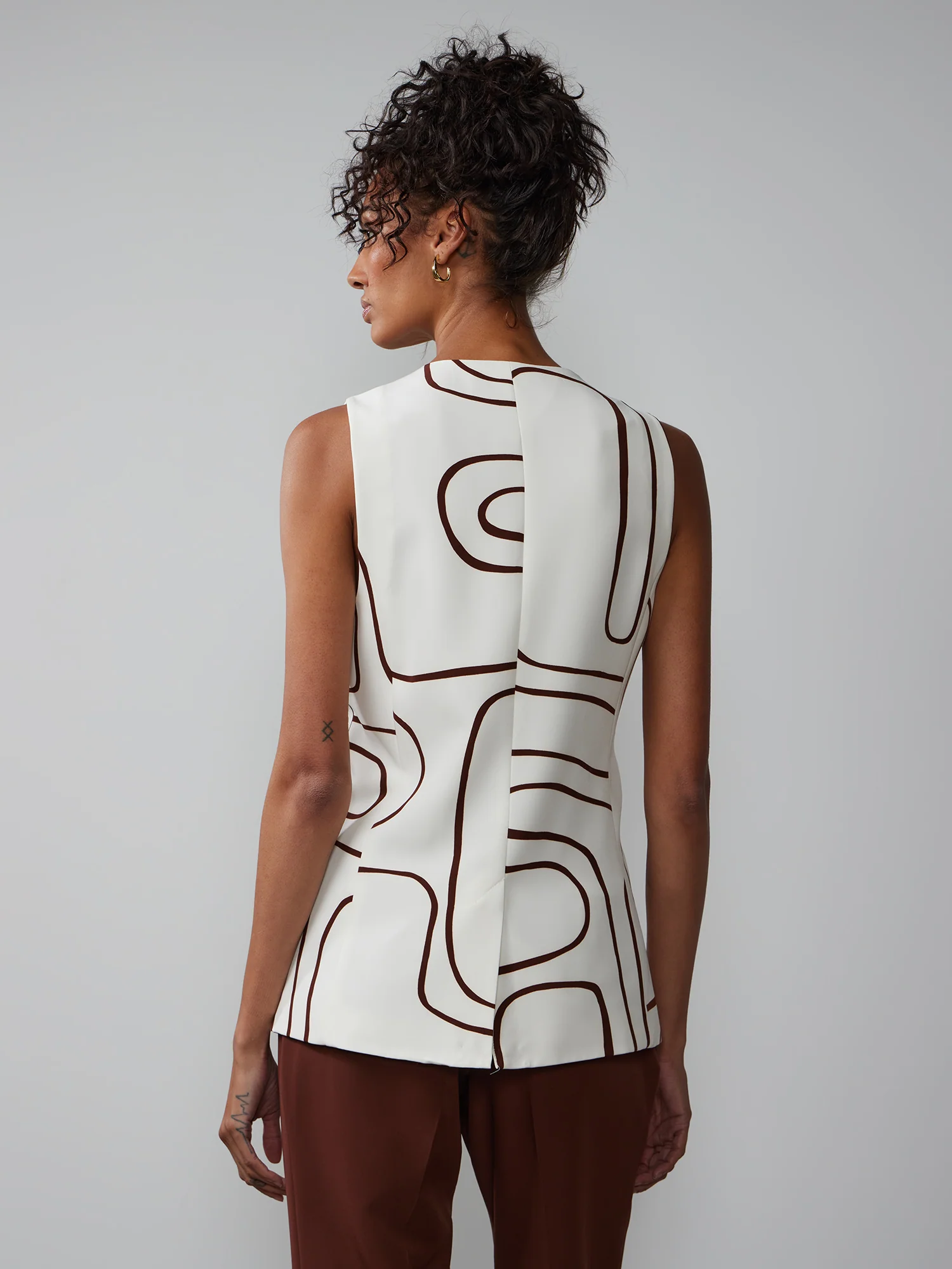Sleeveless Double Breasted Vest - Image 3