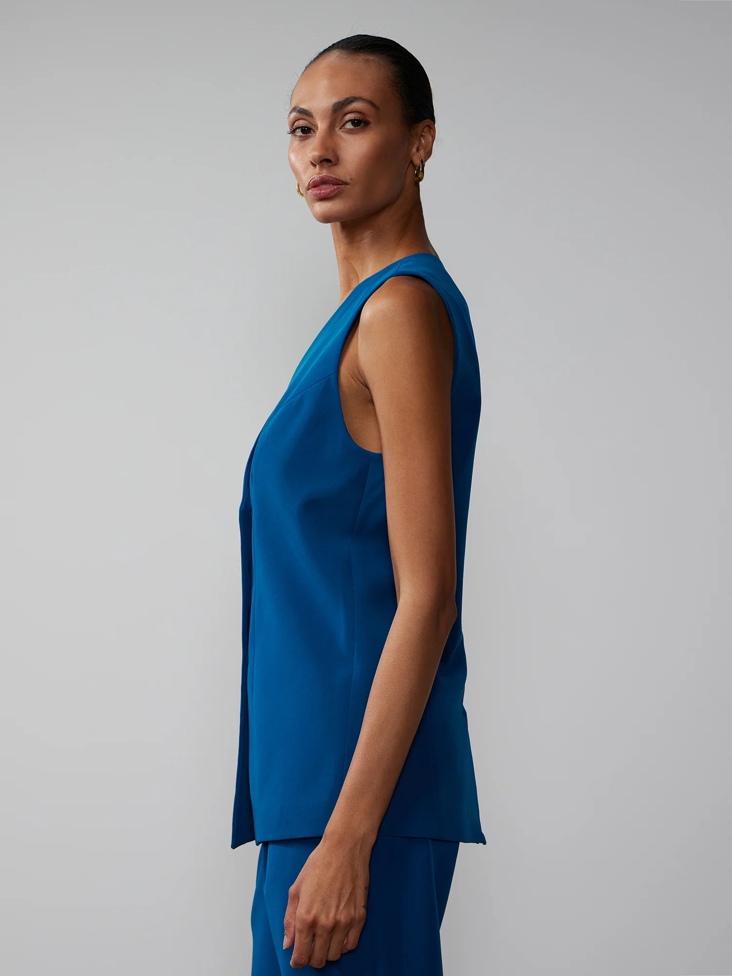 Sleeveless Double Breasted Vest - Image 3