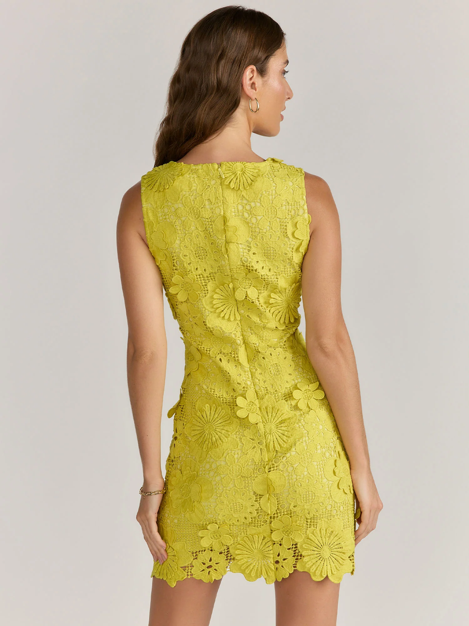 Just Me Sleeveless Floral Crochet Dress - Brands We Love - Image 3