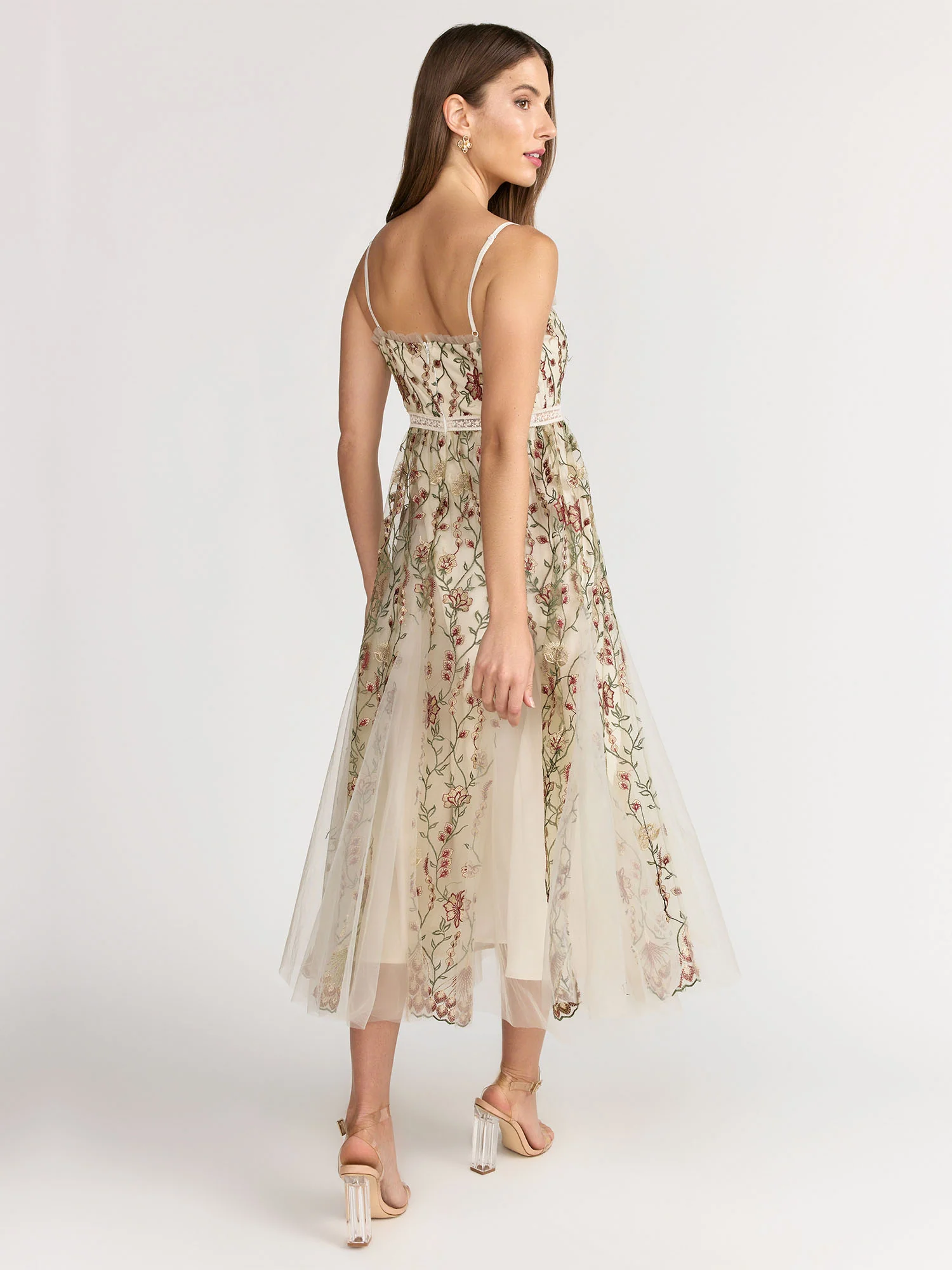 Just Me Sleeveless Floral Embellishment Dress - Brands We Love - Image 4