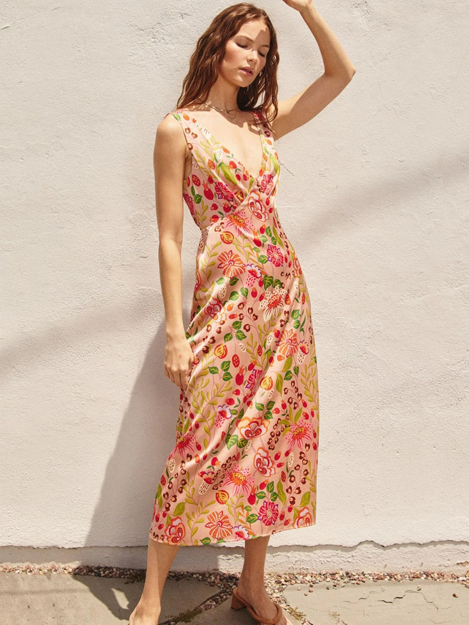 Dress Forum Sleeveless Floral Print Slip Dress - Brands We Love - Image 3