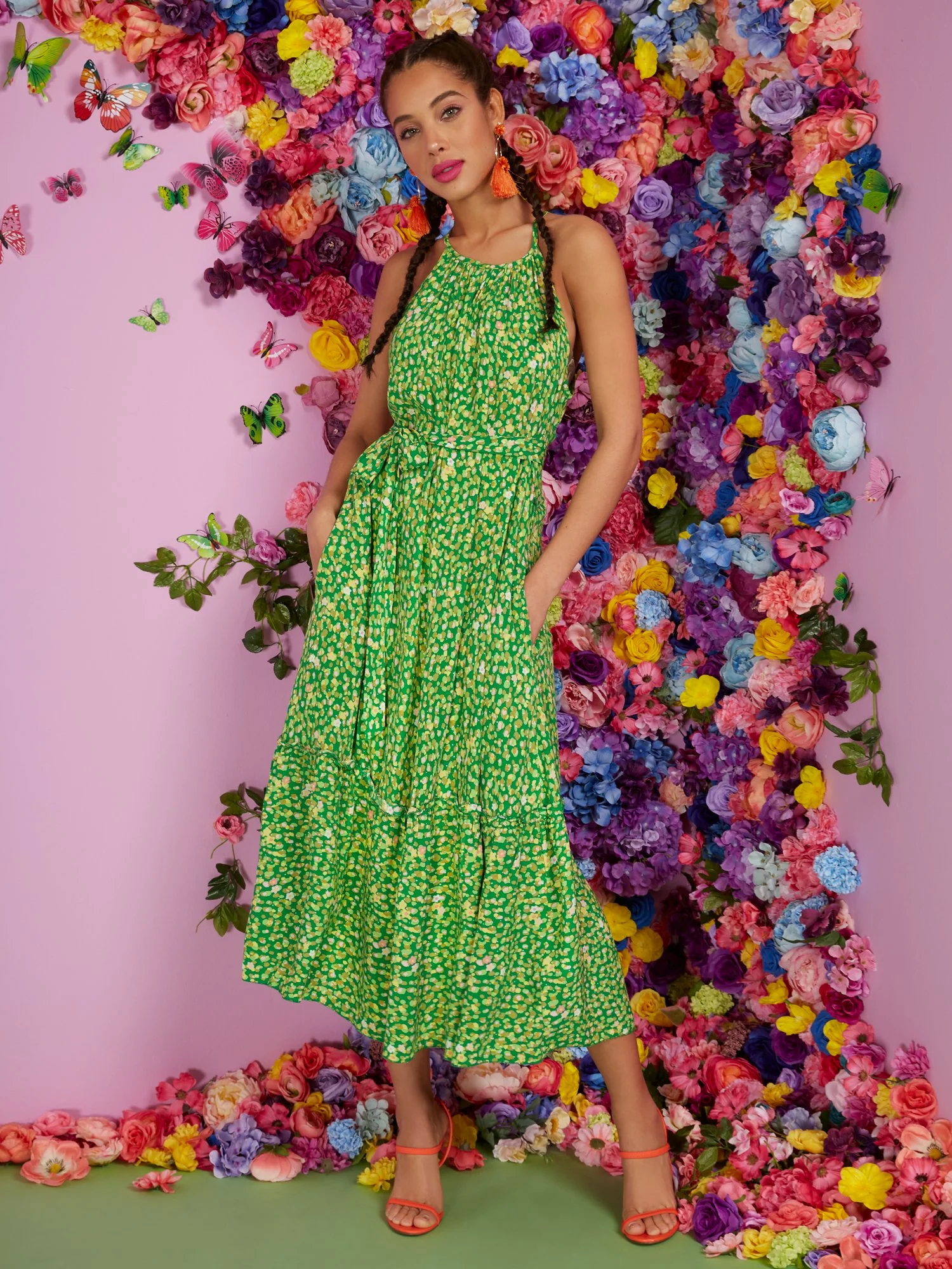 Sleeveless Halter Dress - Image 2