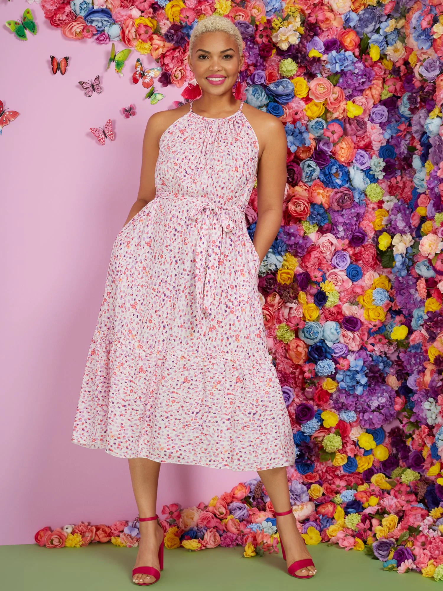 Sleeveless Halter Dress - Image 5