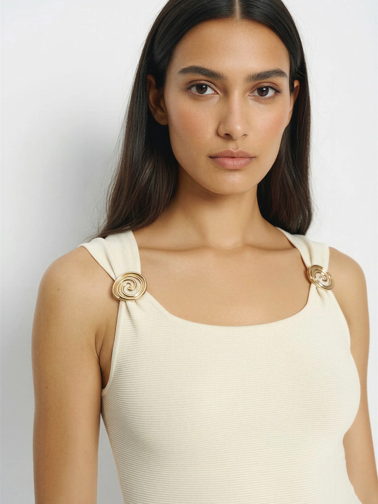 Sleeveless Pendant Knit Peplum Top - Image 13