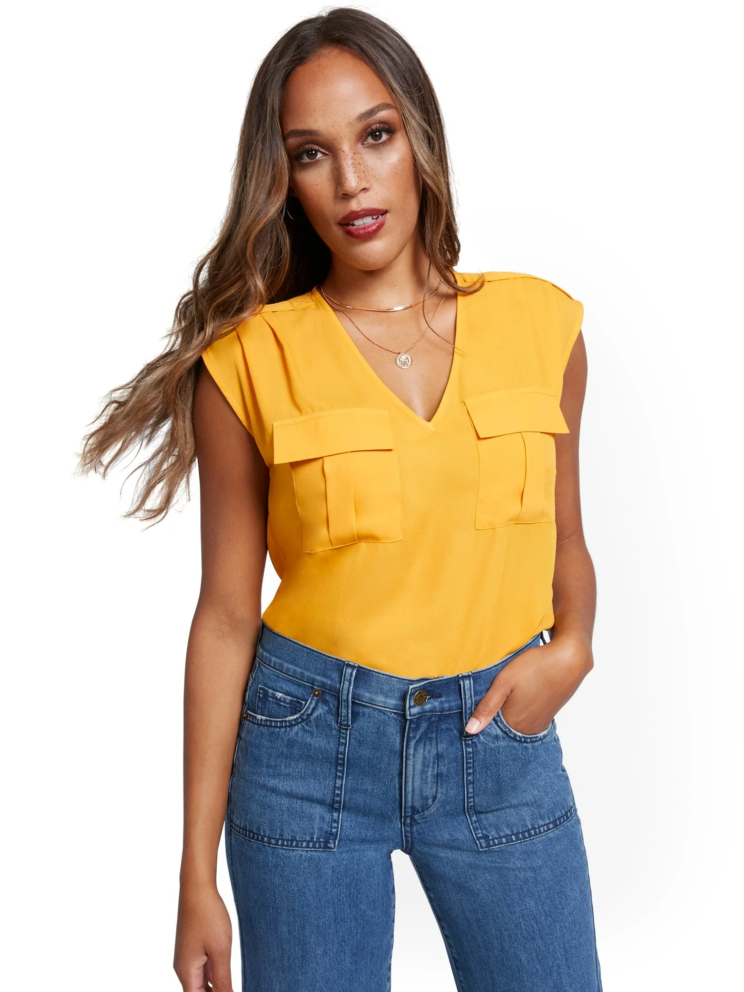 Sleeveless Pull-Over Utility Blouse - Image 12