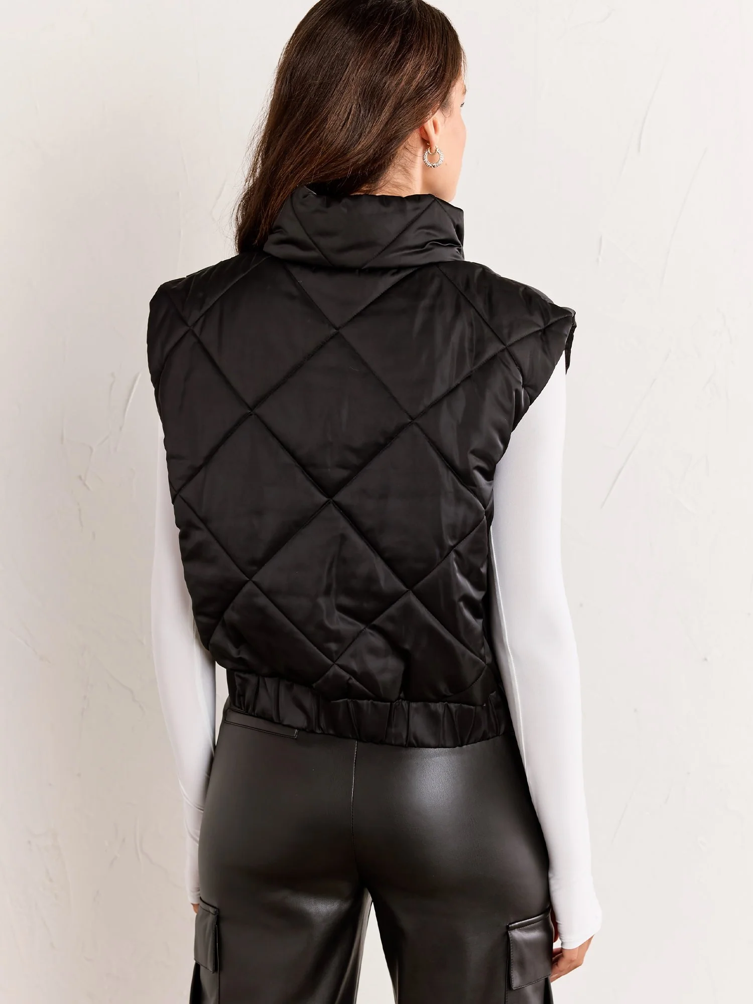 Sleeveless Quilted Puffer Vest - Lumiere - Image 3