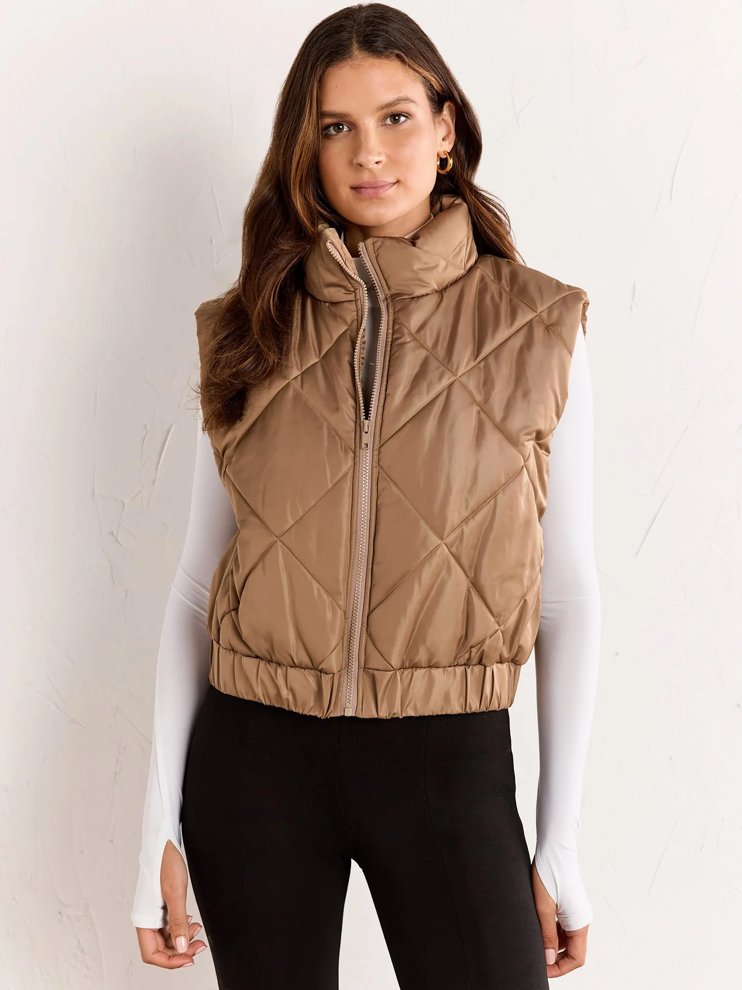 Sleeveless Quilted Puffer Vest - Lumiere - Image 5