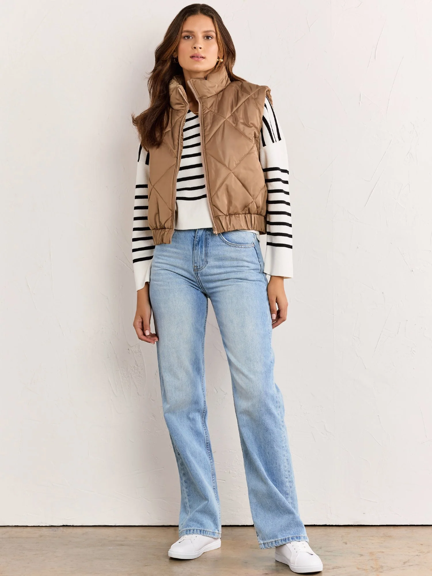 Sleeveless Quilted Puffer Vest - Lumiere - Image 7