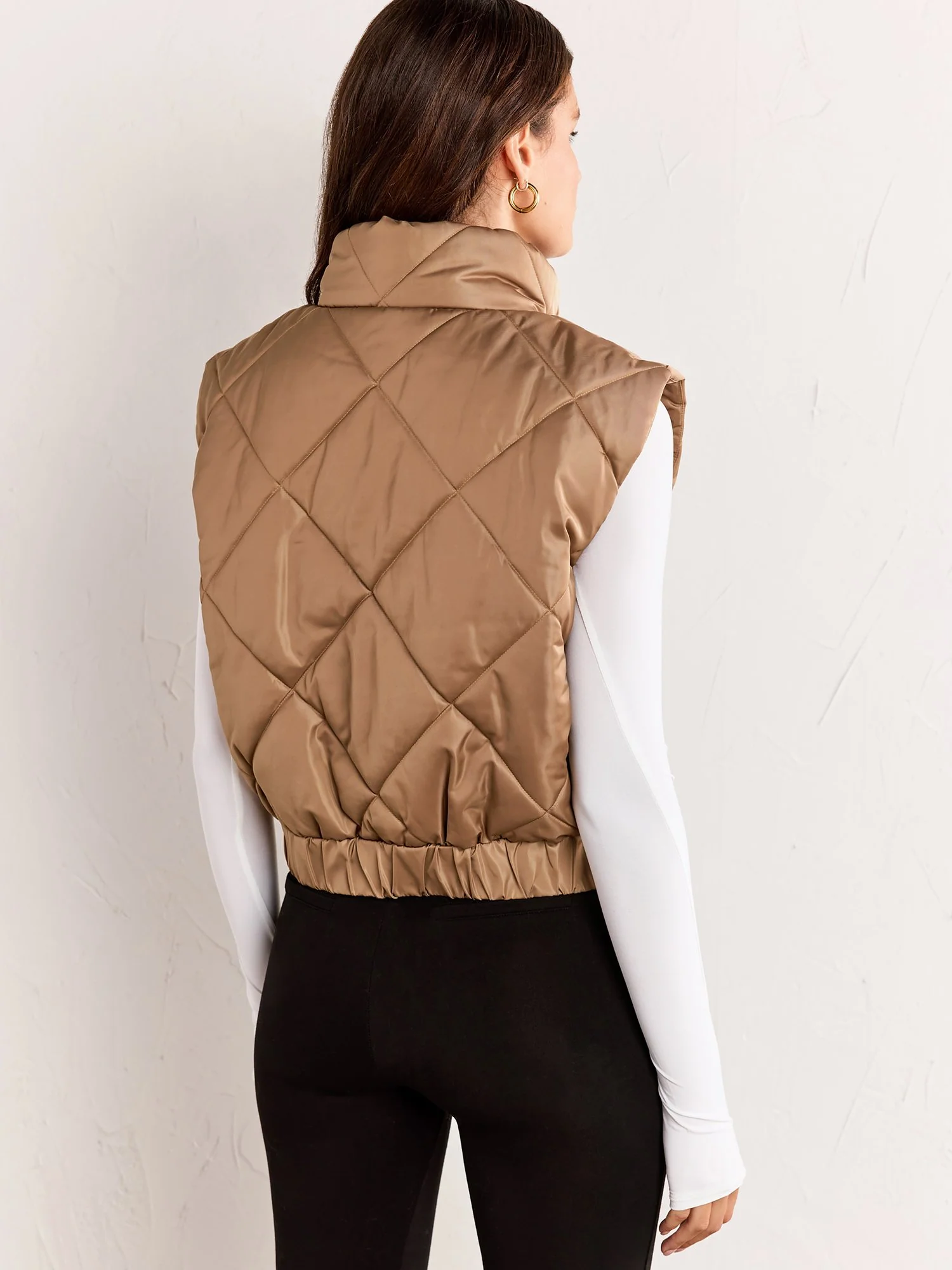 Sleeveless Quilted Puffer Vest - Lumiere - Image 8