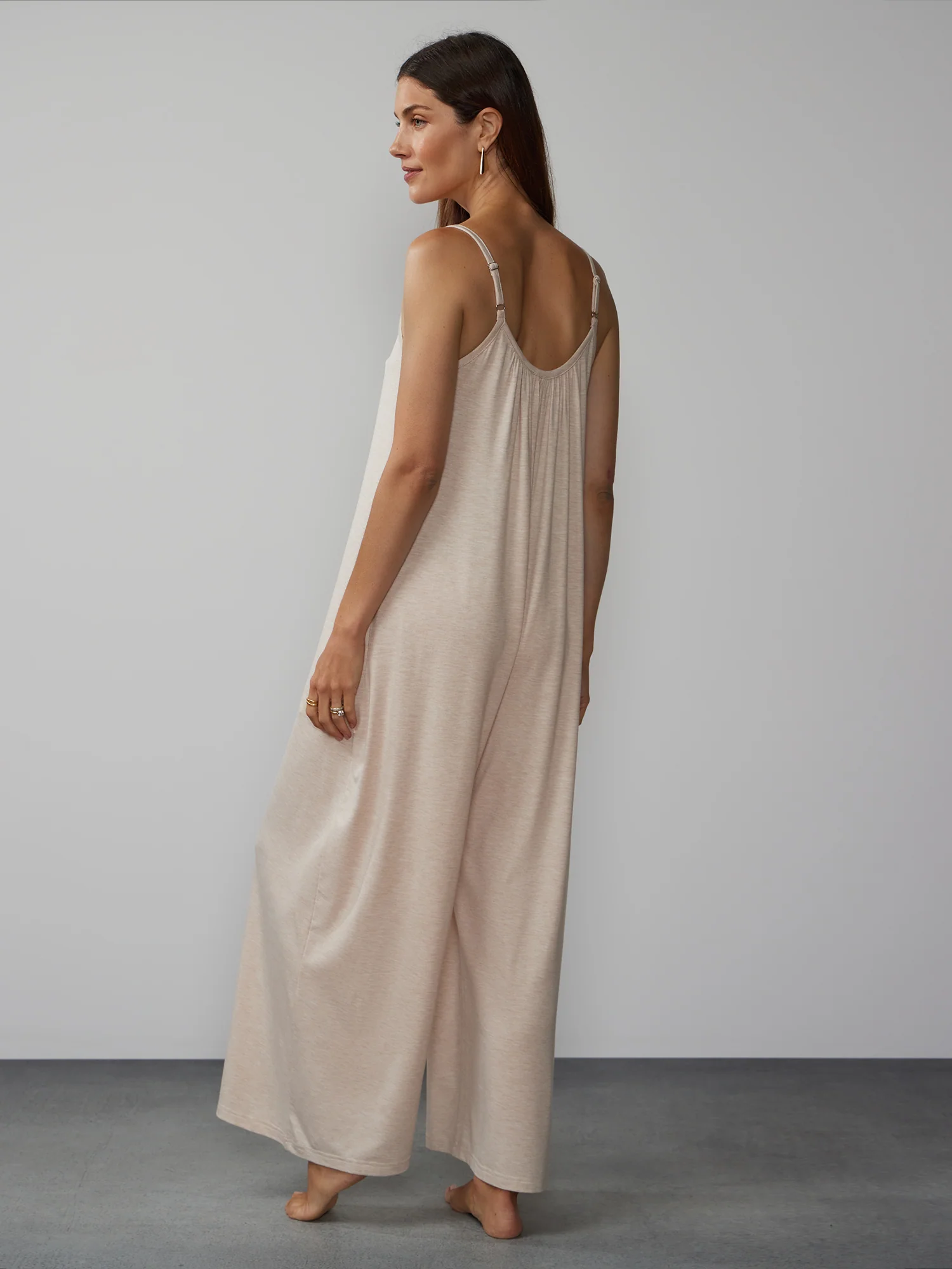 Scoop Neck Wide Leg Lounge Jumpsuit - Image 3