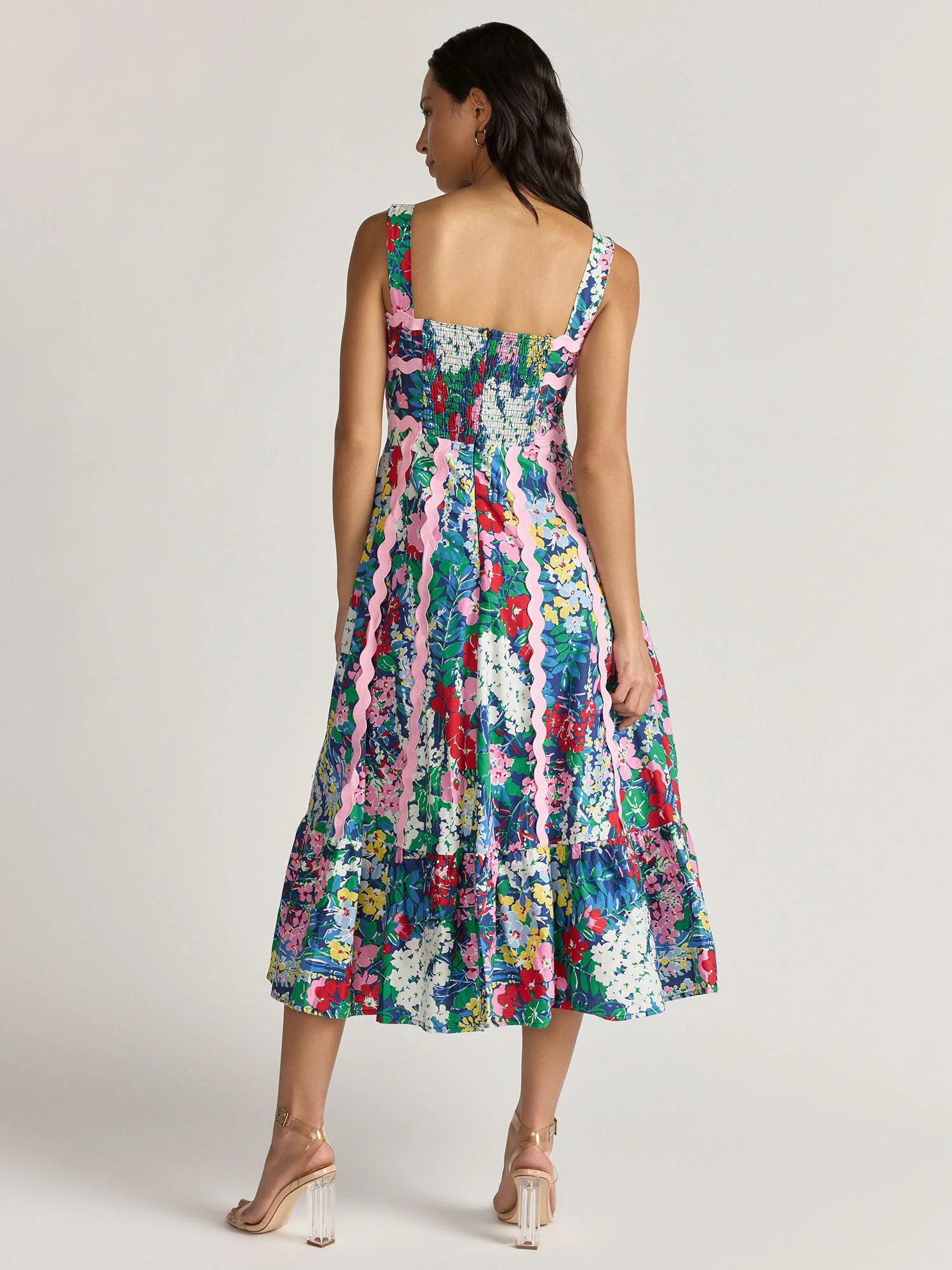 Just Me Sleeveless Square Neck Midi Dress - Brands We Love - Image 3