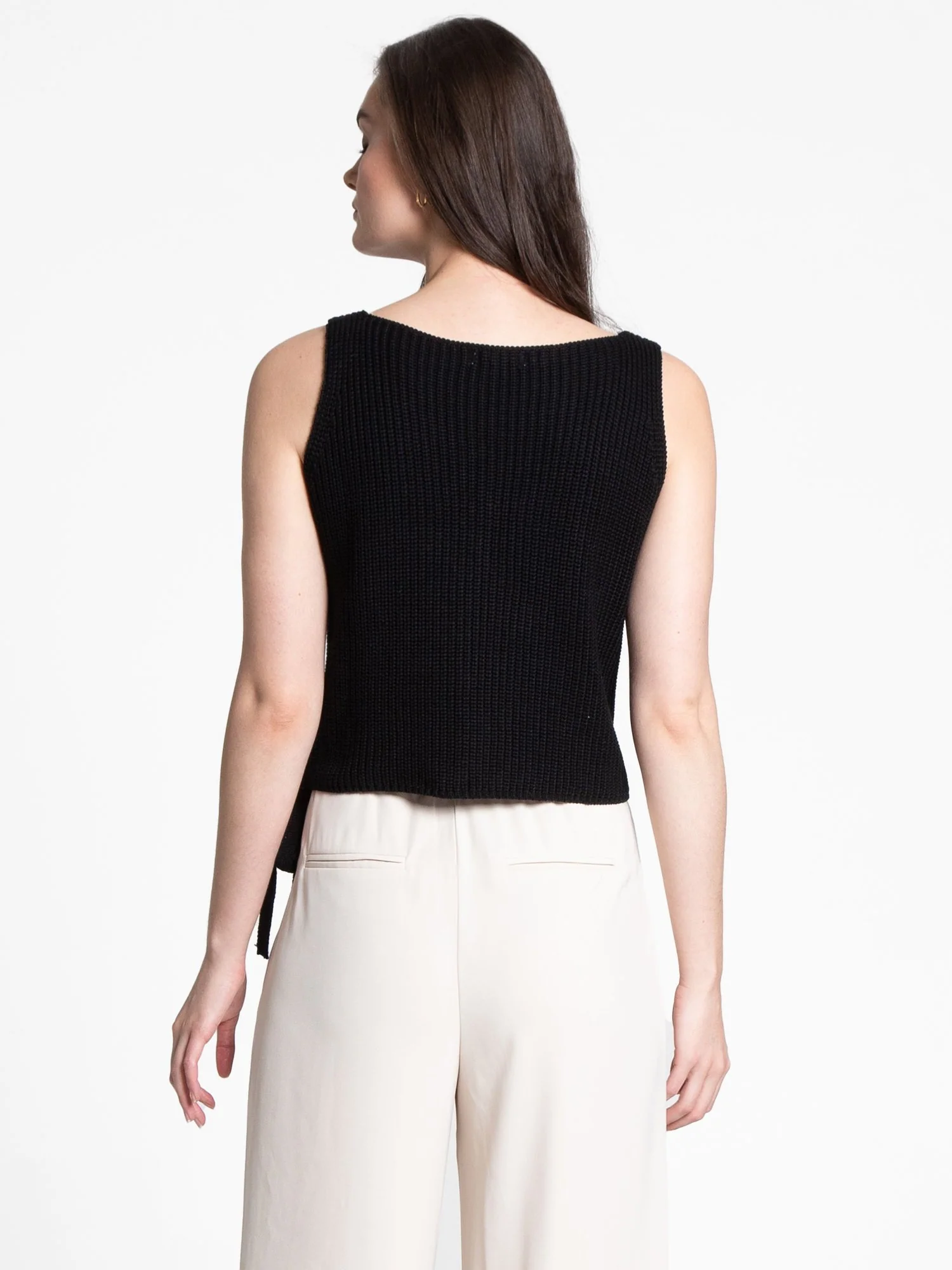 Sleeveless Sweater Tank Top - Crescent - Image 4