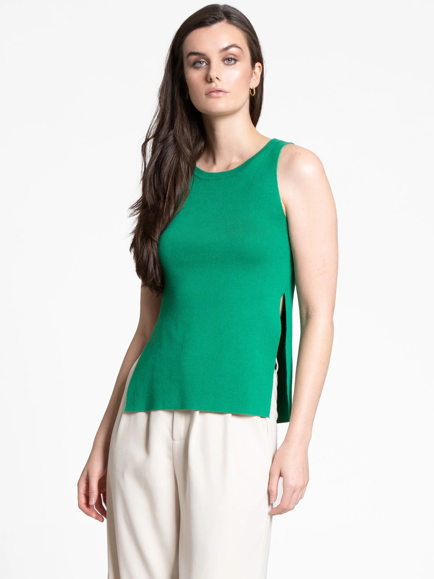 Sleeveless Sweater Tank Top - Crescent - Image 7