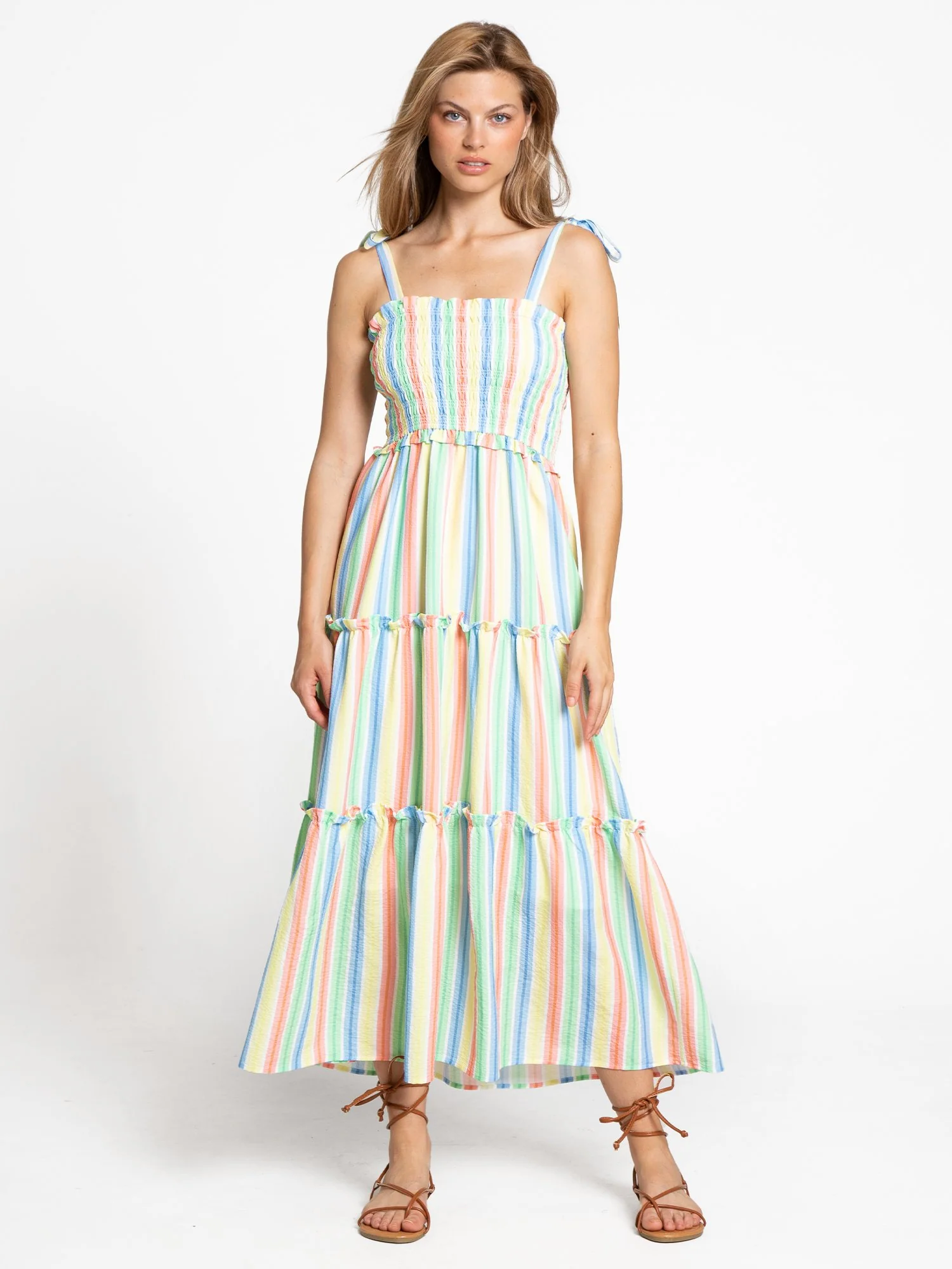 Aaron & Amber Sleeveless Tie Strap Smock Dress - Brands We Love - Image 2