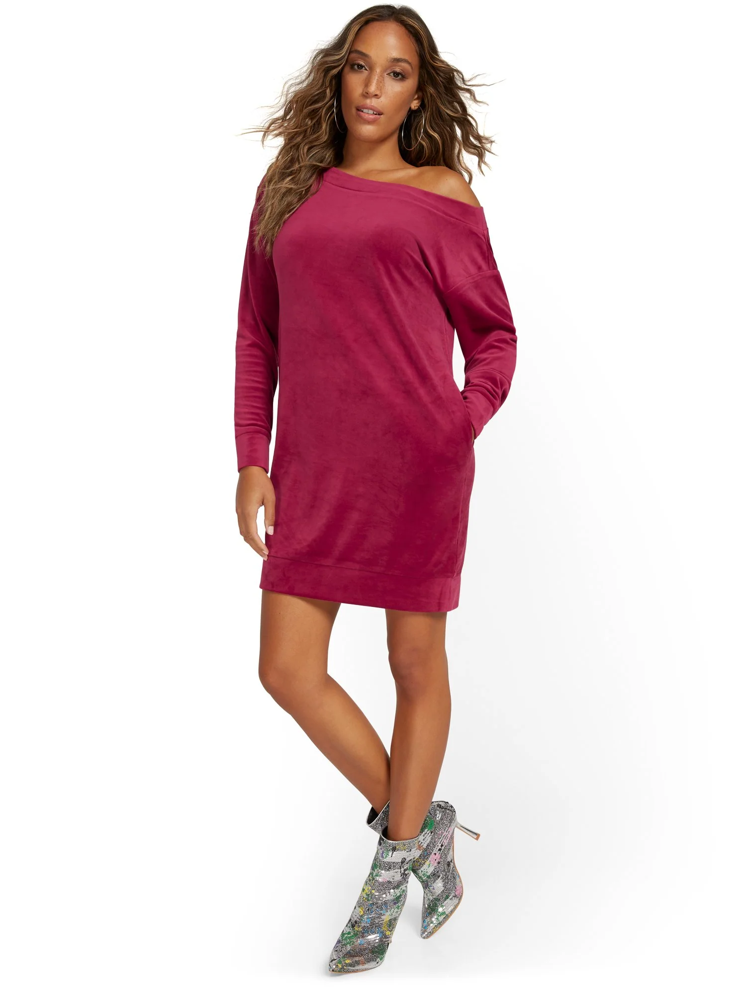 Slouchy Velour Dress - Dreamy Velour Collection - Image 6
