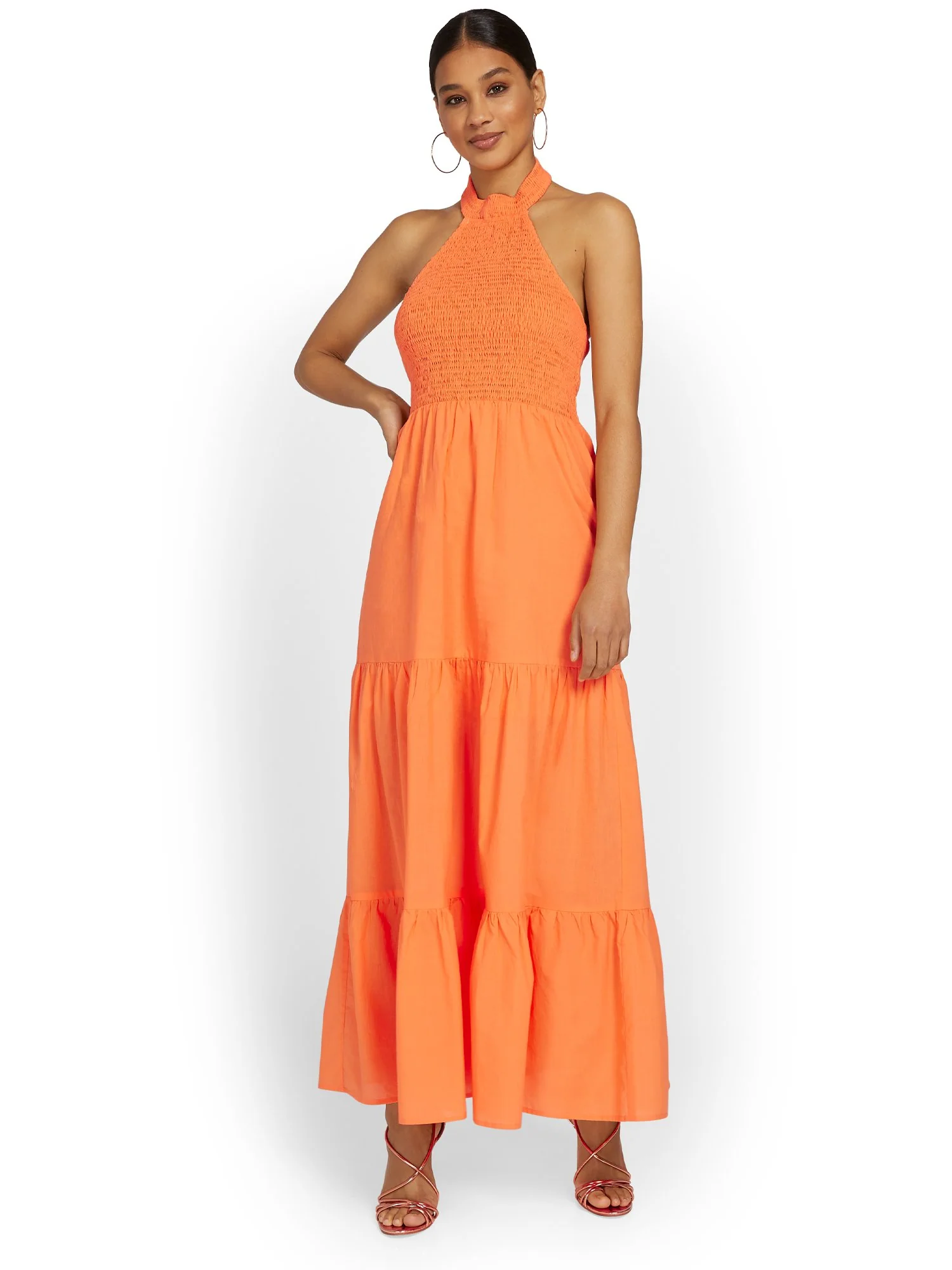 In The Beginning Smocked Halterneck Maxi Dress - Brands We Love