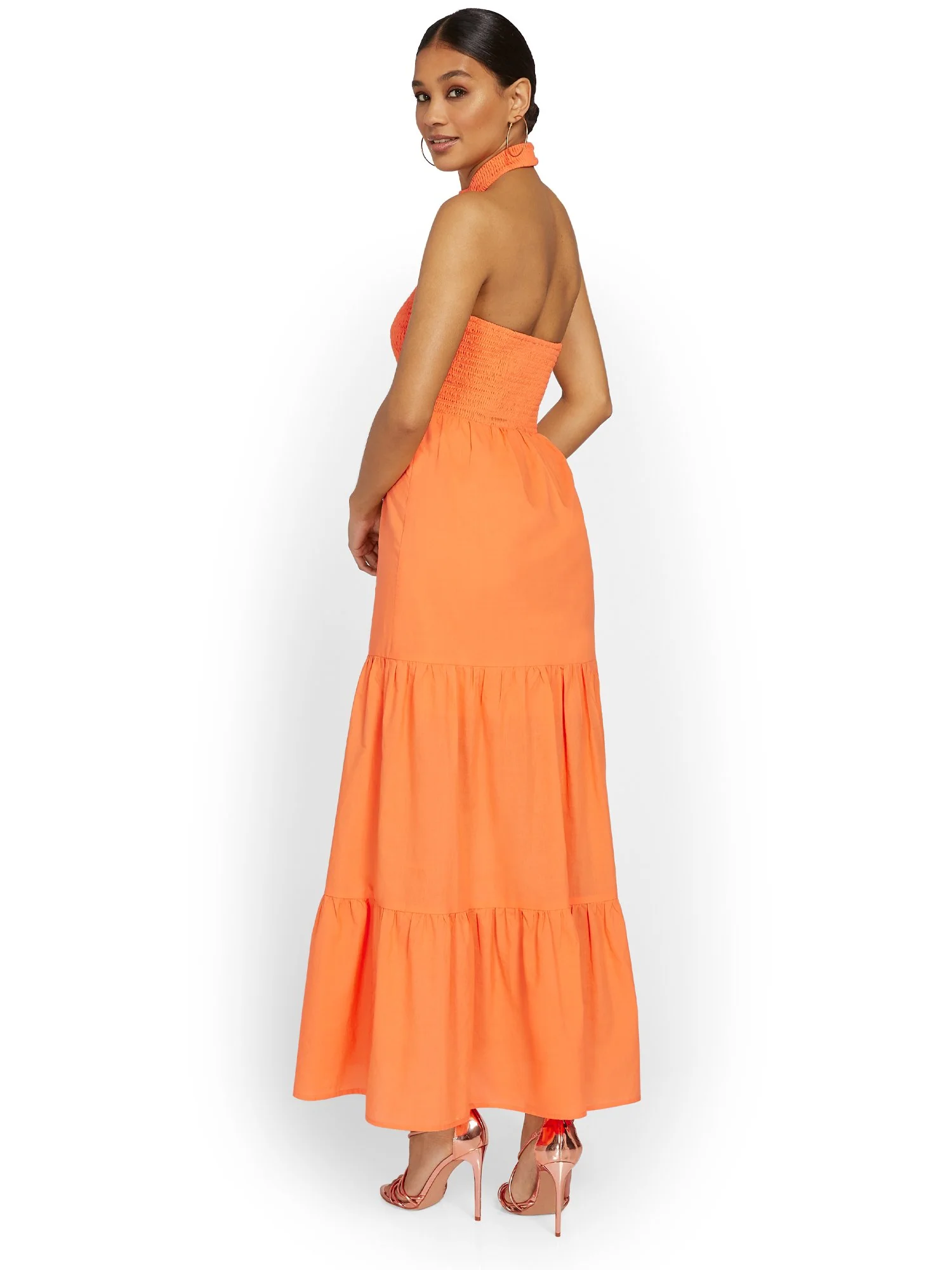 In The Beginning Smocked Halterneck Maxi Dress - Brands We Love - Image 3
