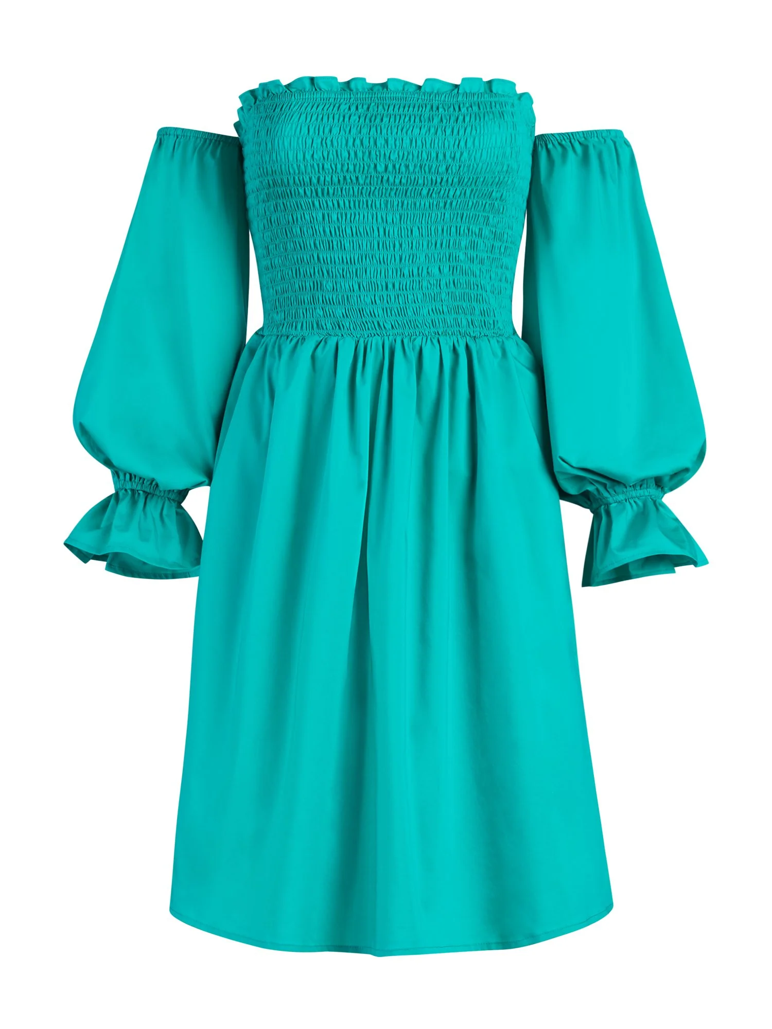 Smocked Off-The-Shoulder Dress - Image 2