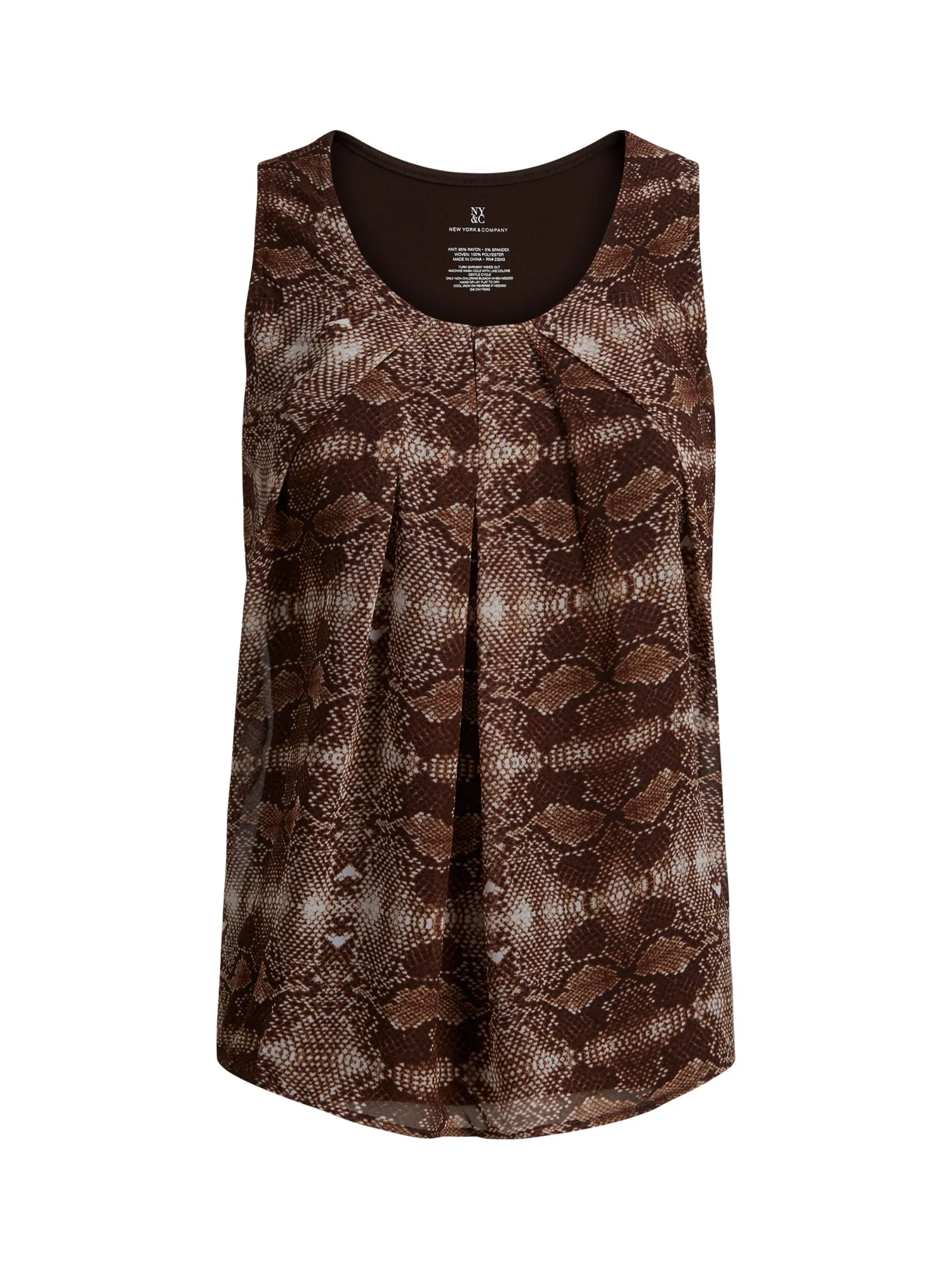 Snake-Print Sleeveless Top - Image 2