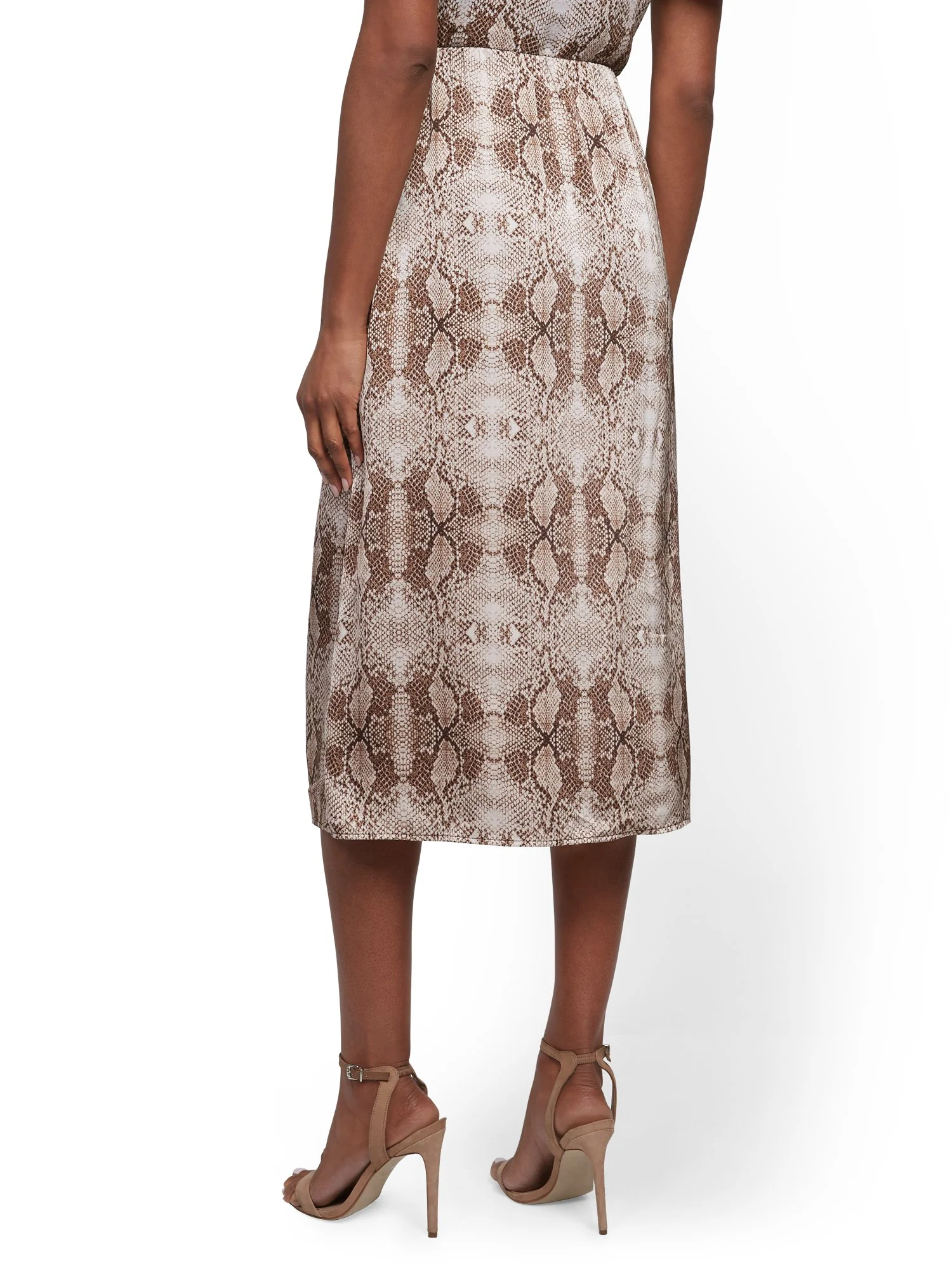 Snake-Print Slip Skirt - Image 3