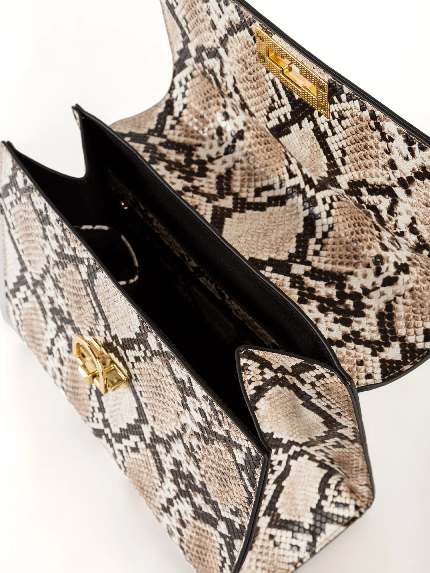 Snake Print Top-Handle Bag - Image 5