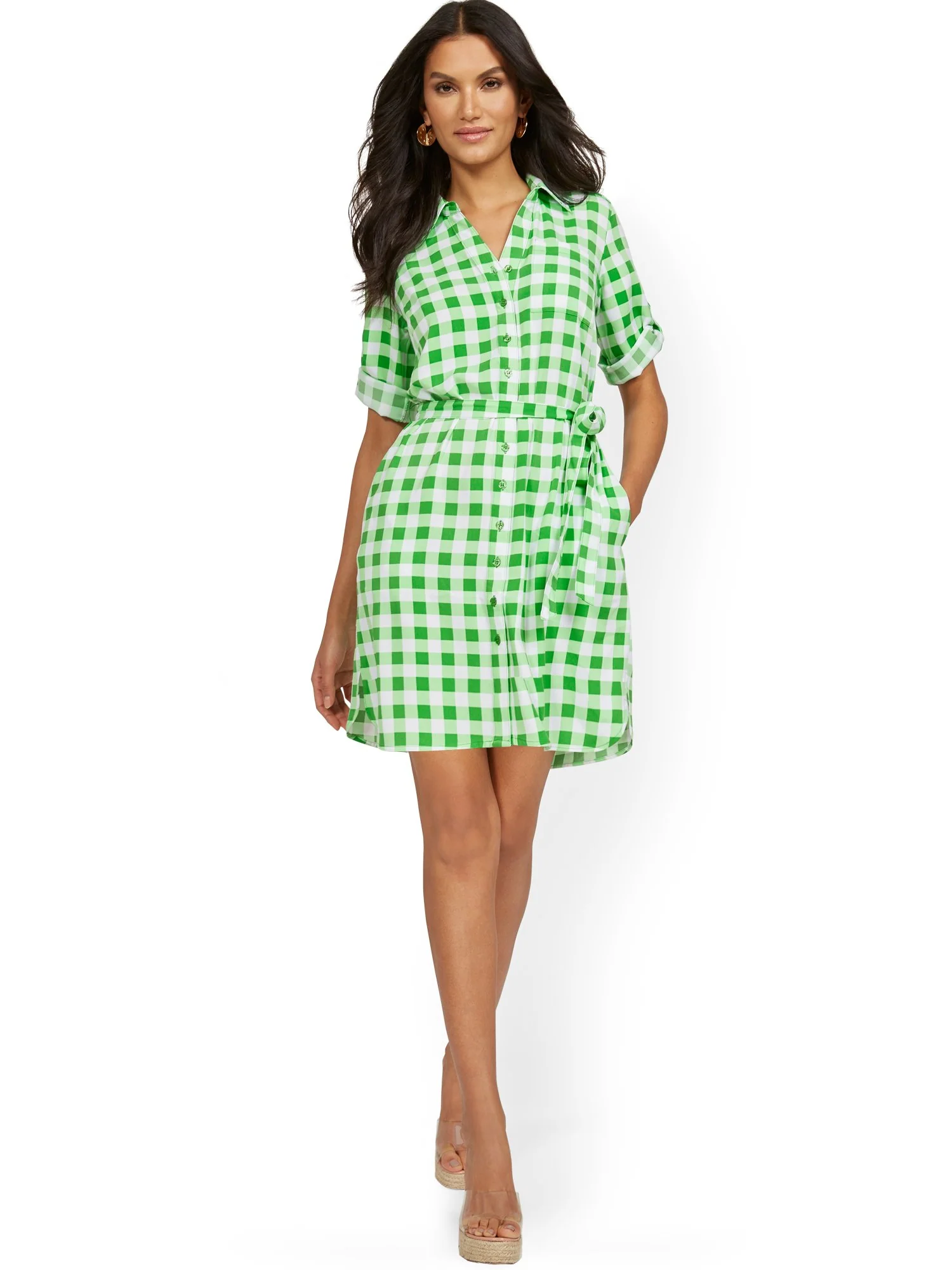 Soft Tie-Front Shirtdress - Image 6