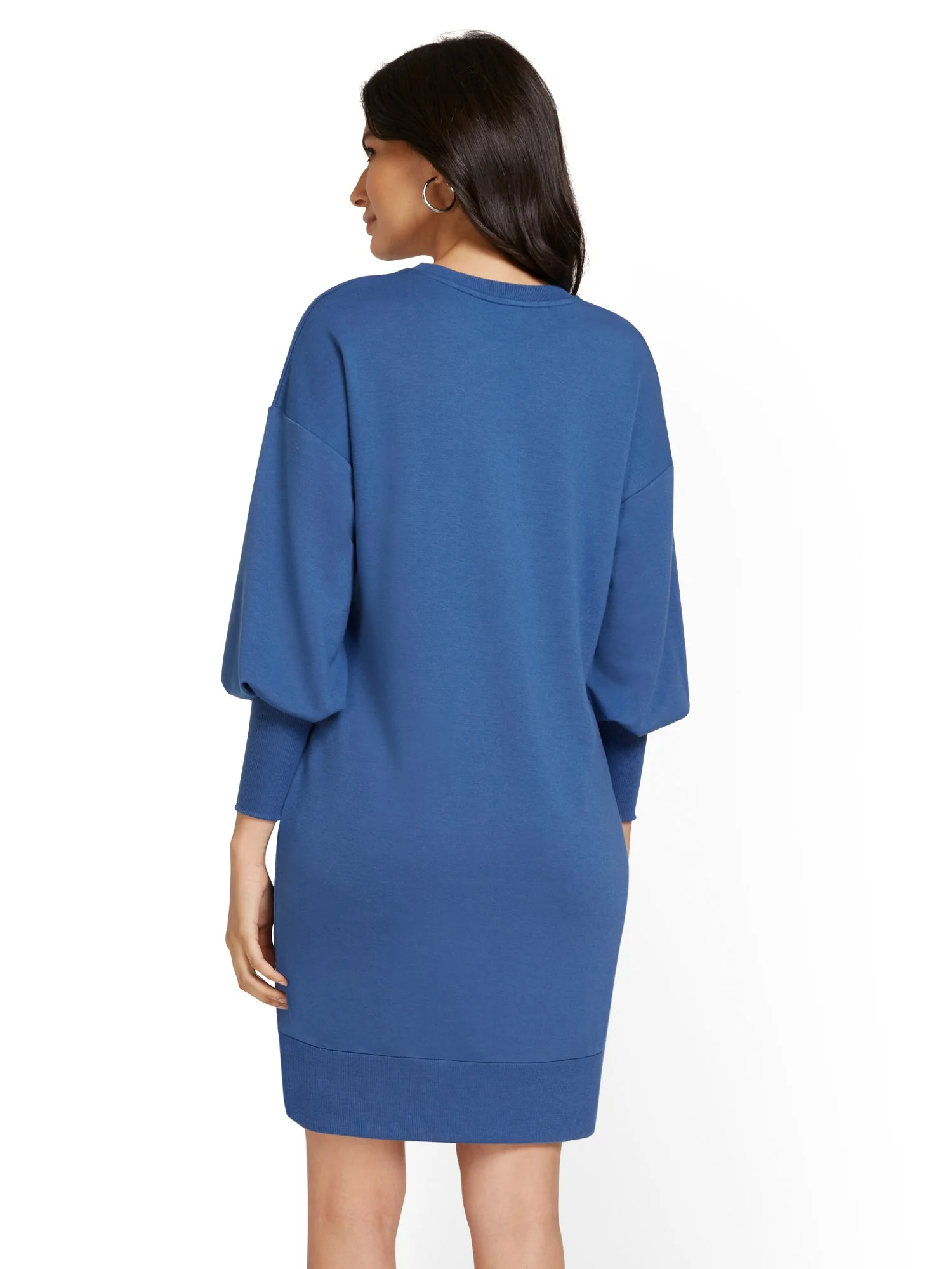 Solid Sweatshirt Dress - Image 3