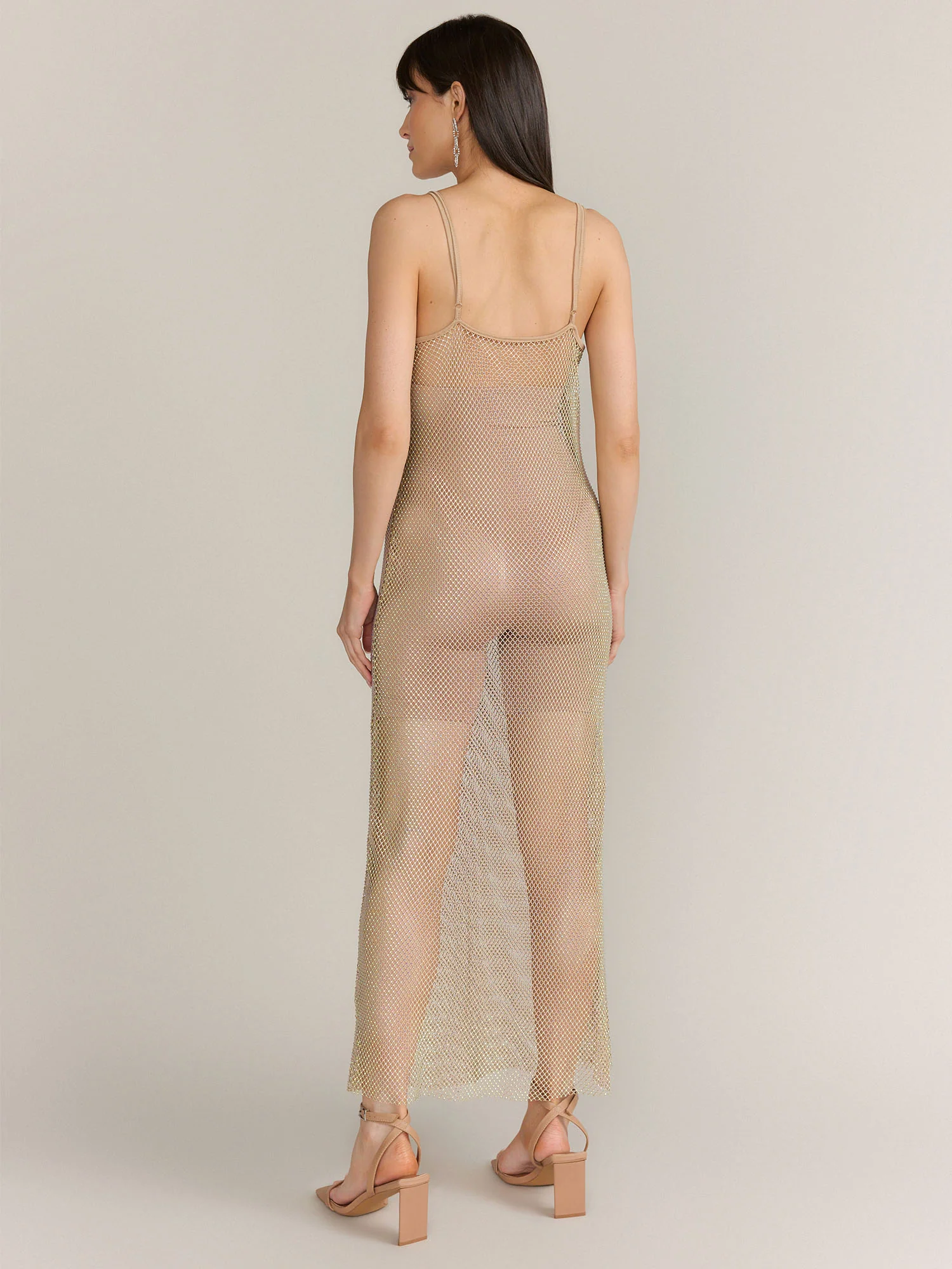 Sans Souci Spaghetti Strap Crystal Sheer Slip Dress - Brands We Love - Image 4