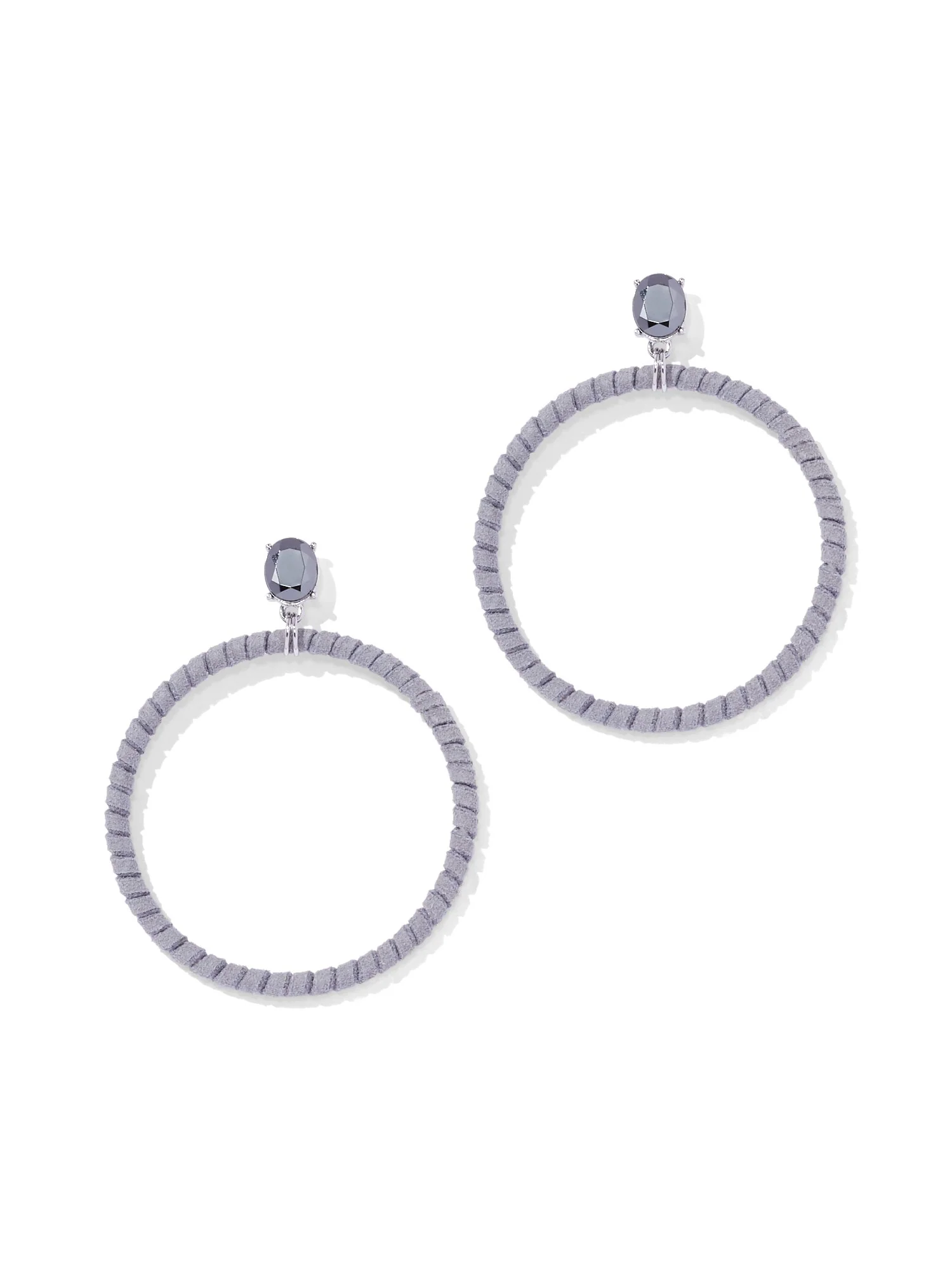 Sparkling Hoop Drop Earring - Image 3