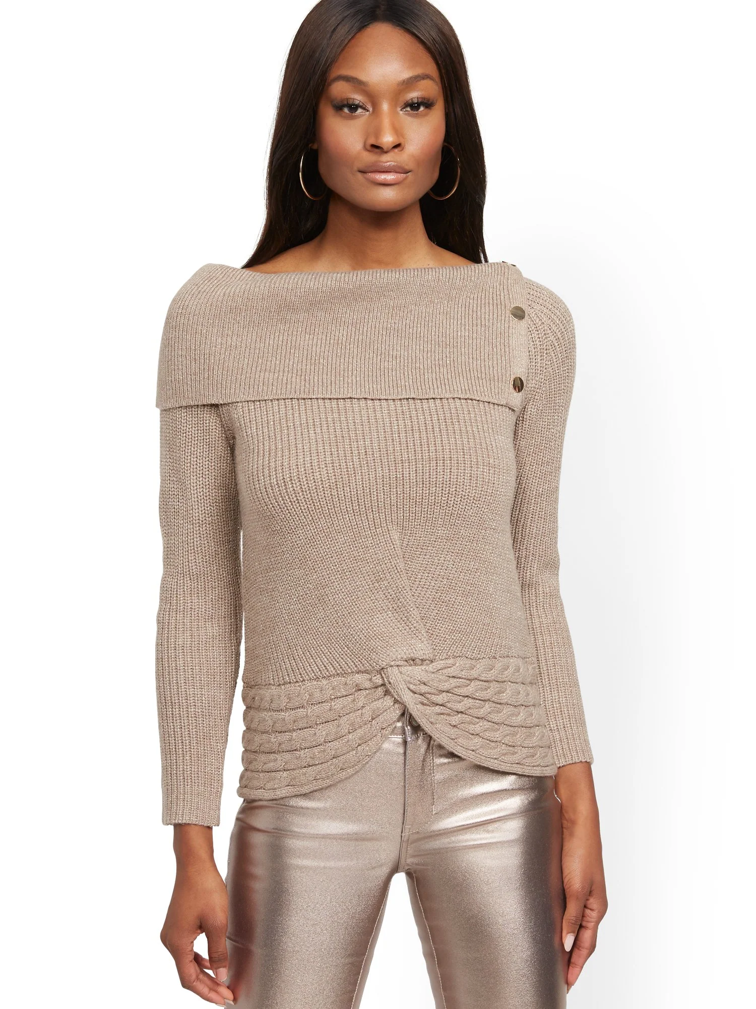 Split-Collar Sweater - Image 2