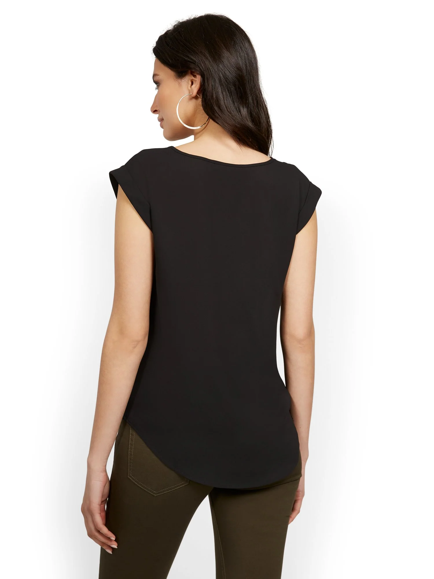 Split-Neck Blouse - 7th Avenue - Image 3