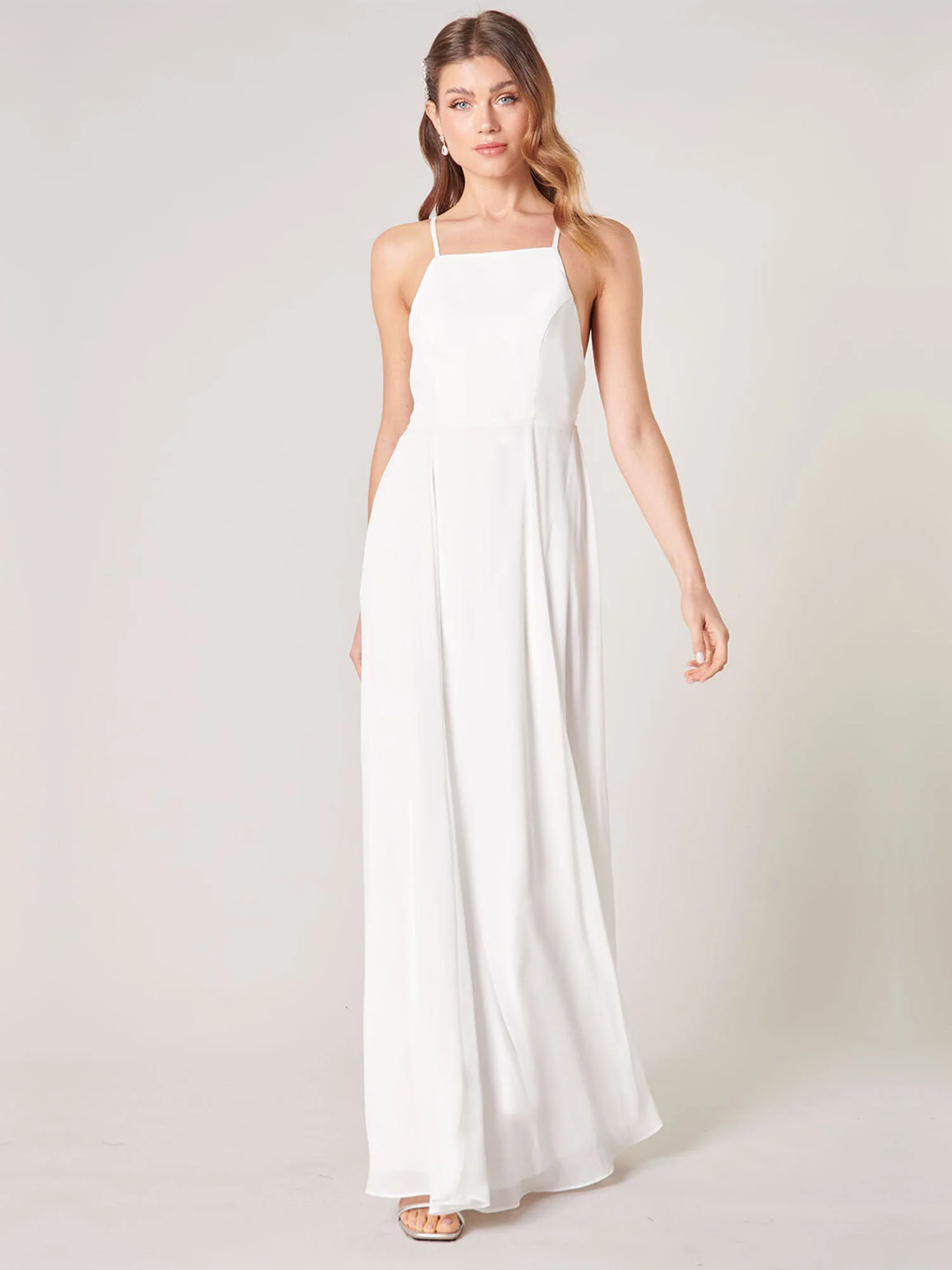Square Neck Criss-Cross Back Maxi Dress - Sugarlips - Image 8
