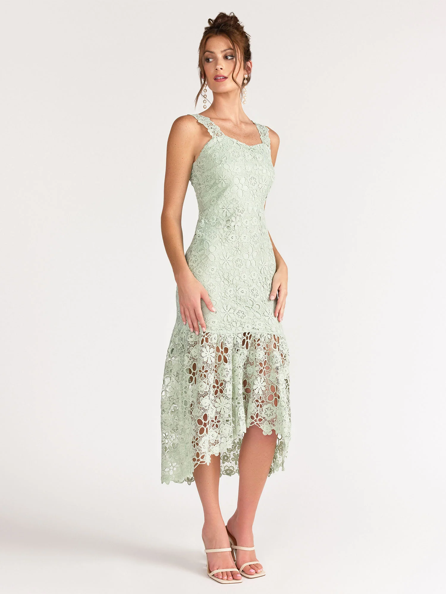Just Me Square Neck Lace Dress - Brands We Love - Image 5